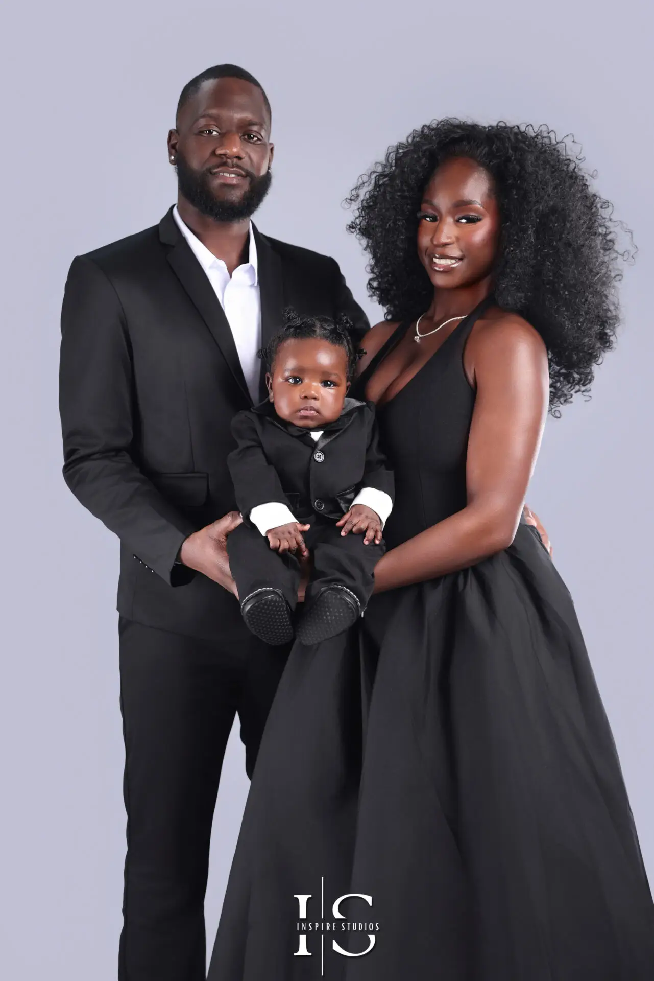 London-based family and baby photography session in a studio setting