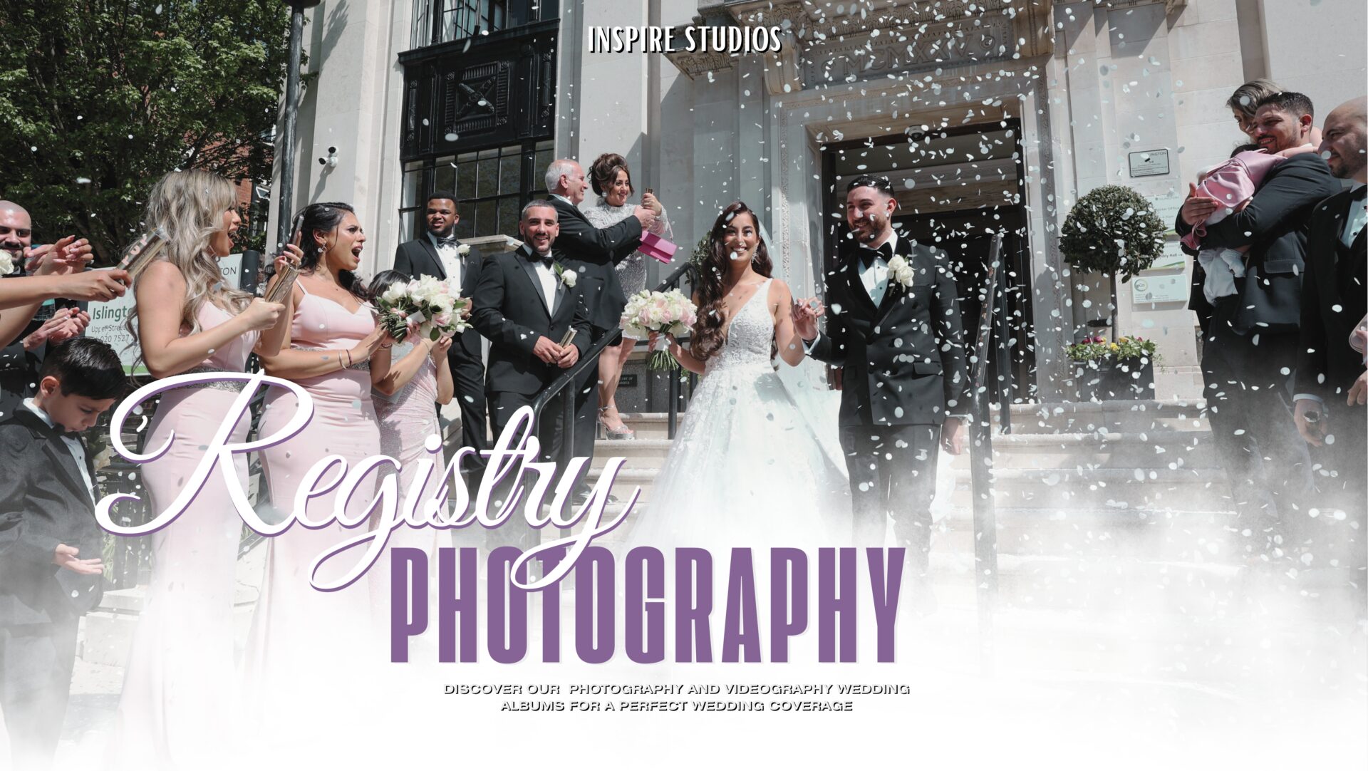 Professional photographer capturing a civil wedding ceremony at a London registry office