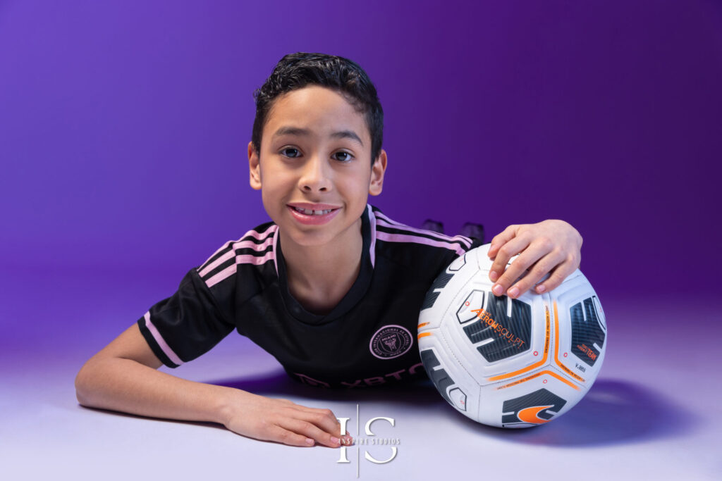 Fotball photoshoot for kids