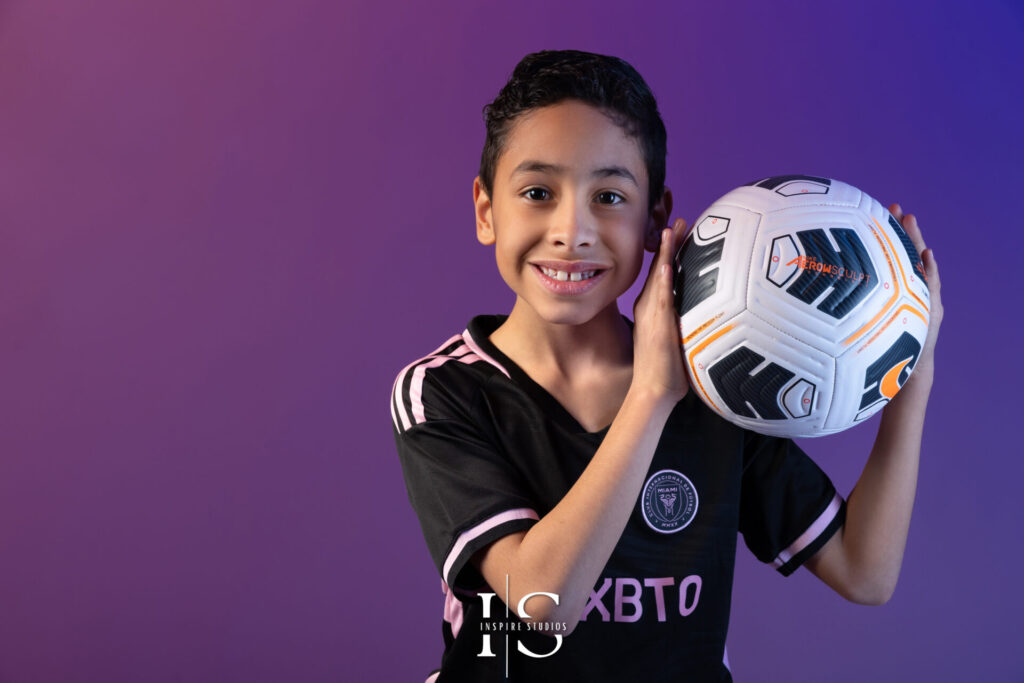 Fotball photoshoot for kids