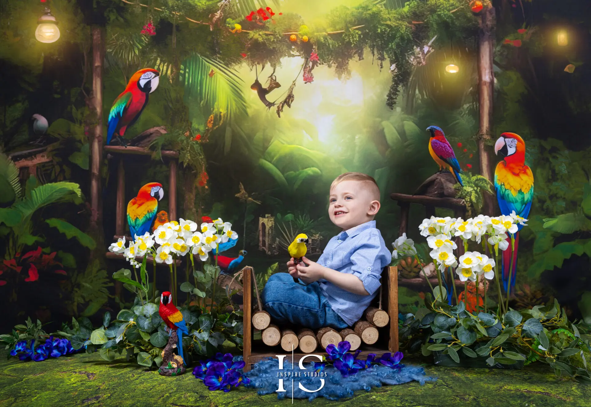 Playful children’s photoshoot with natural lighting by Inspire Studios