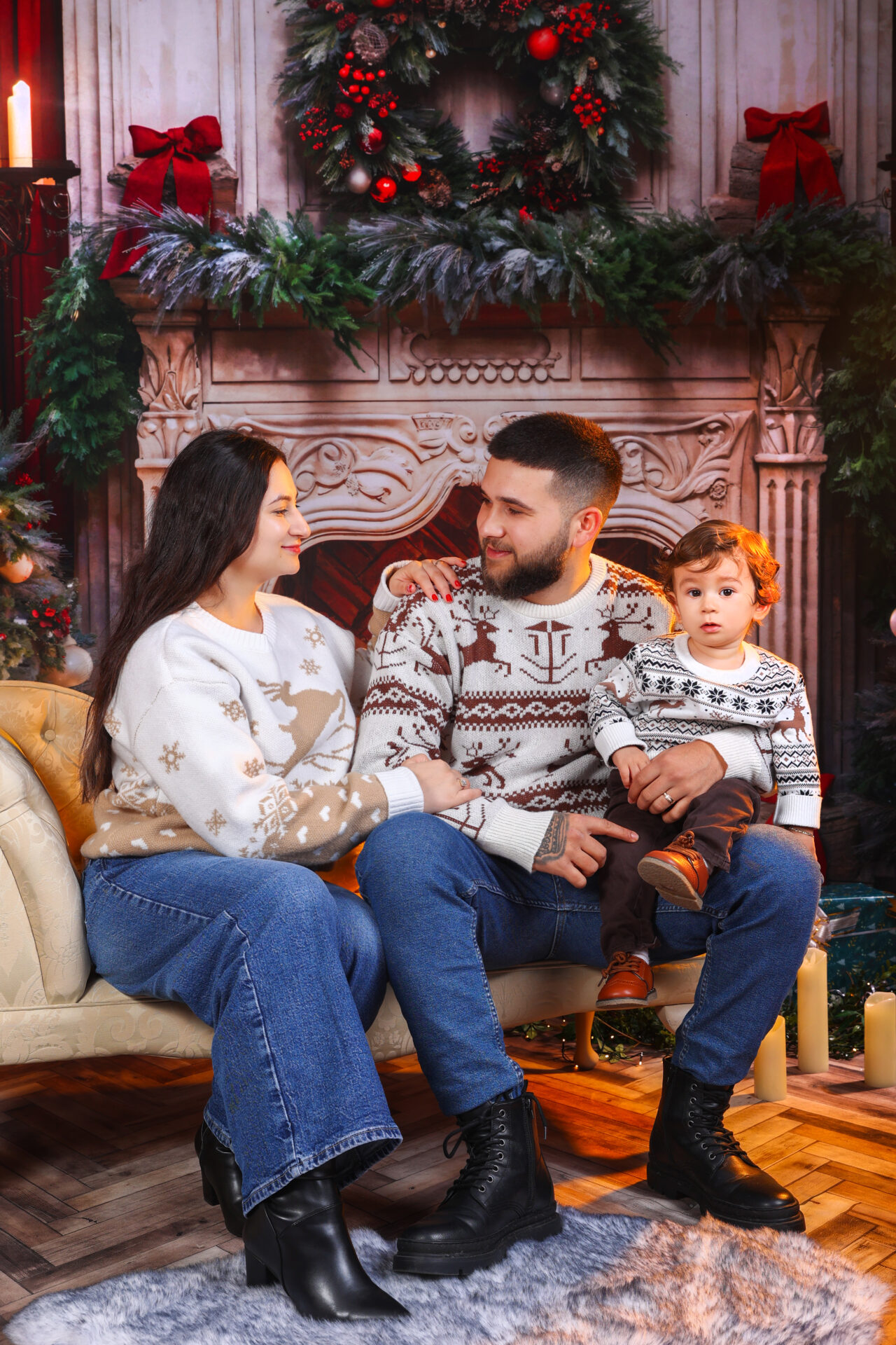 A Christmas Family Mini Sessions in our photo studio in Walthamstow.