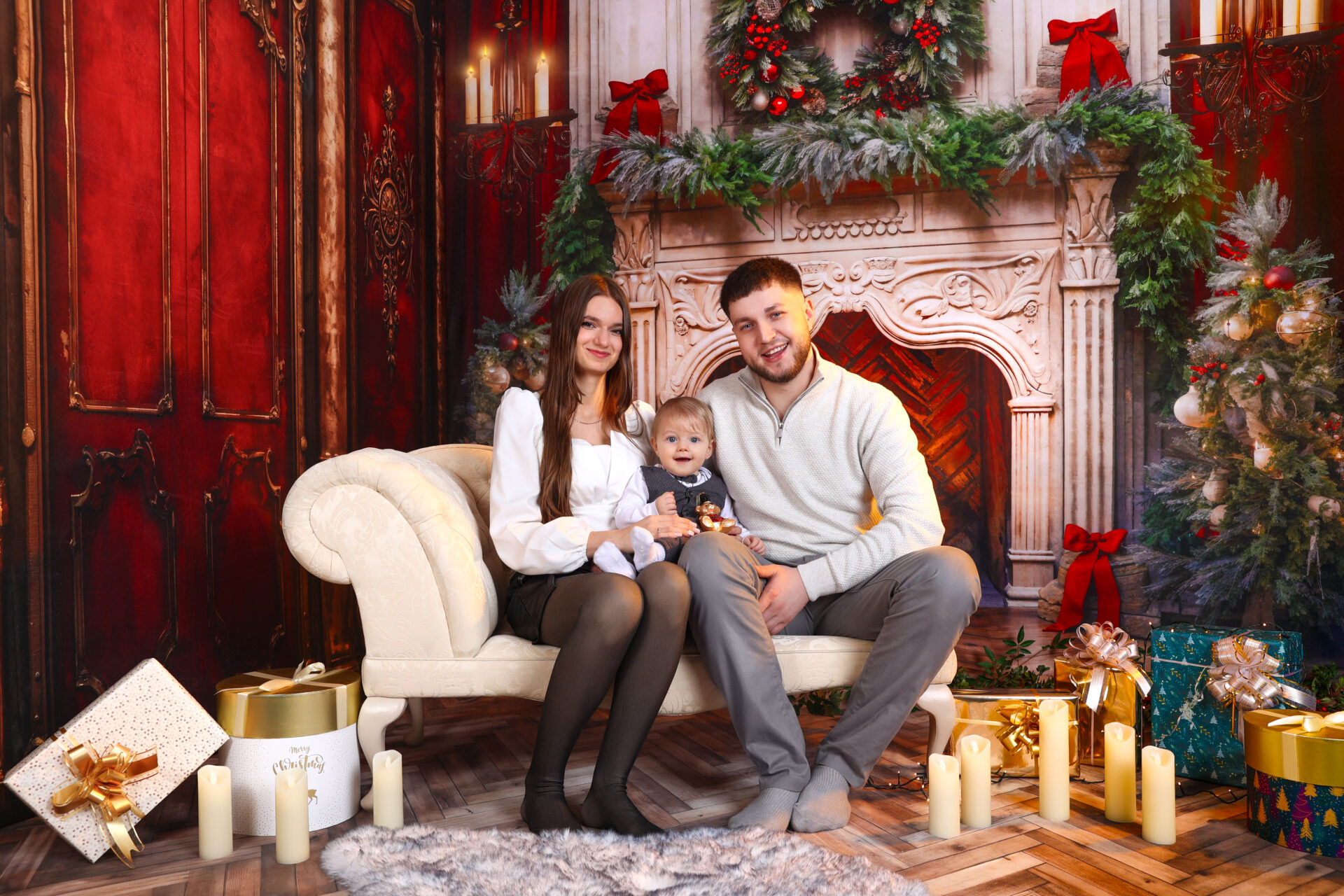 children festive decors photoshoot captured during a mini session in professional studio.