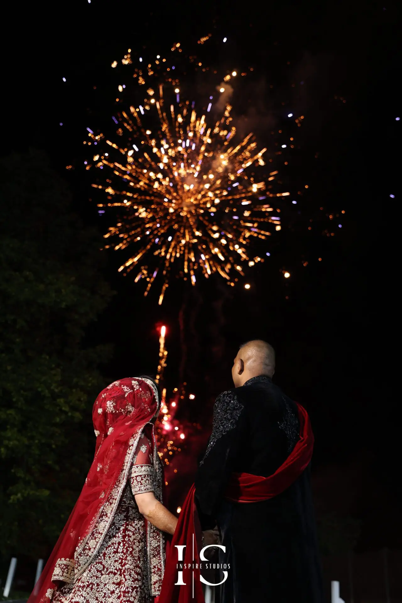 Fireworks photo captured by baraat female photographer.