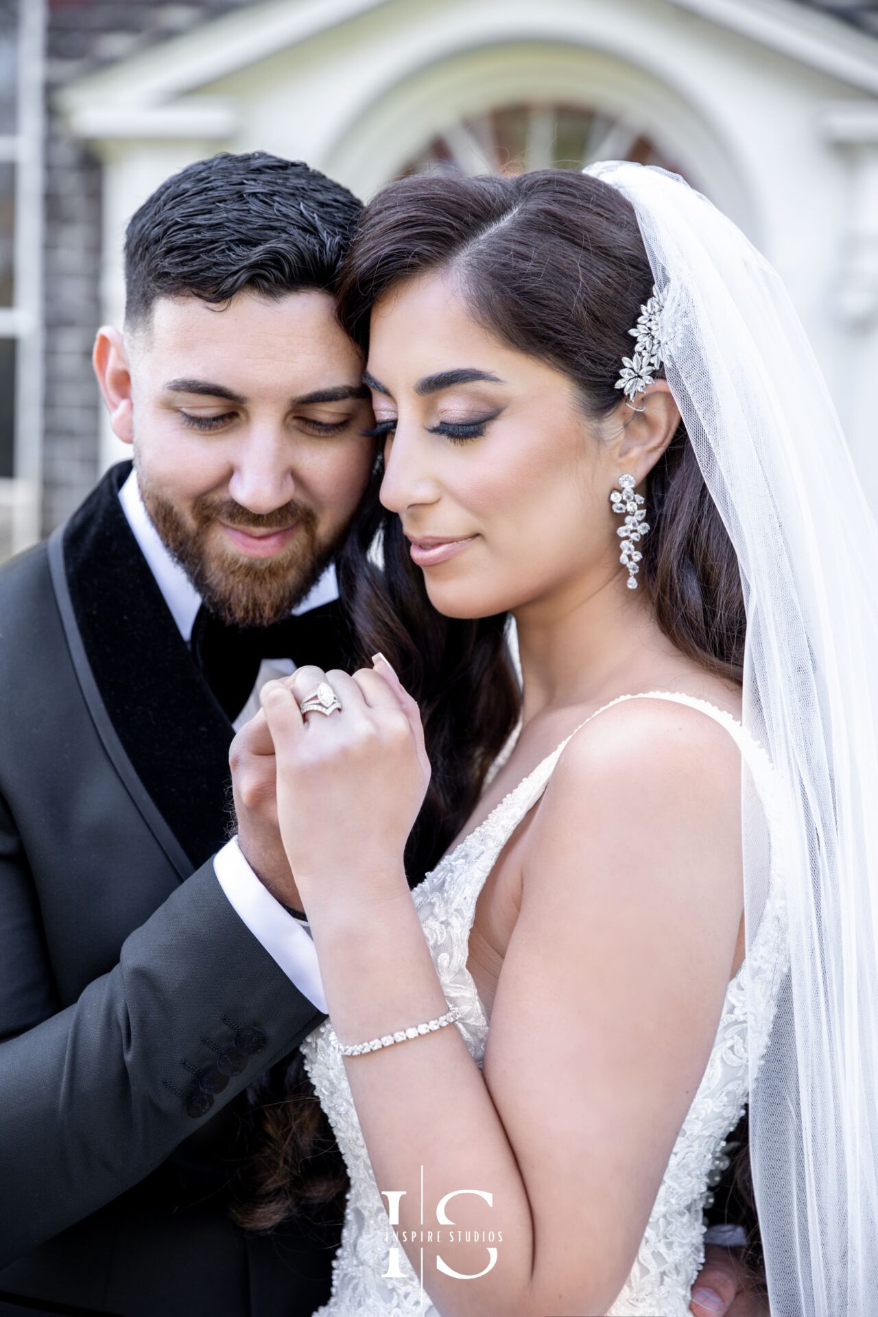 Professional white wedding photography in London capturing elegant bride and groom moments.