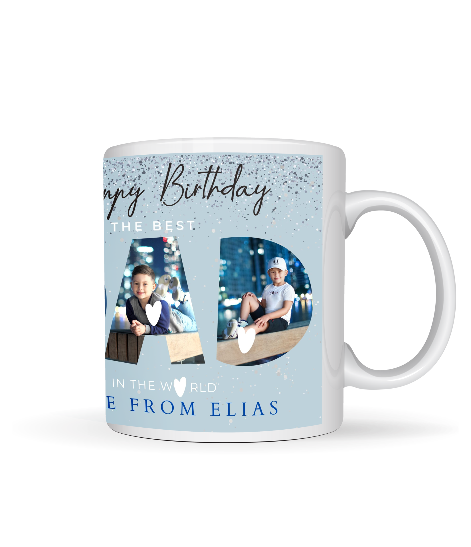 Magic mug as personalised gift for anniversary.