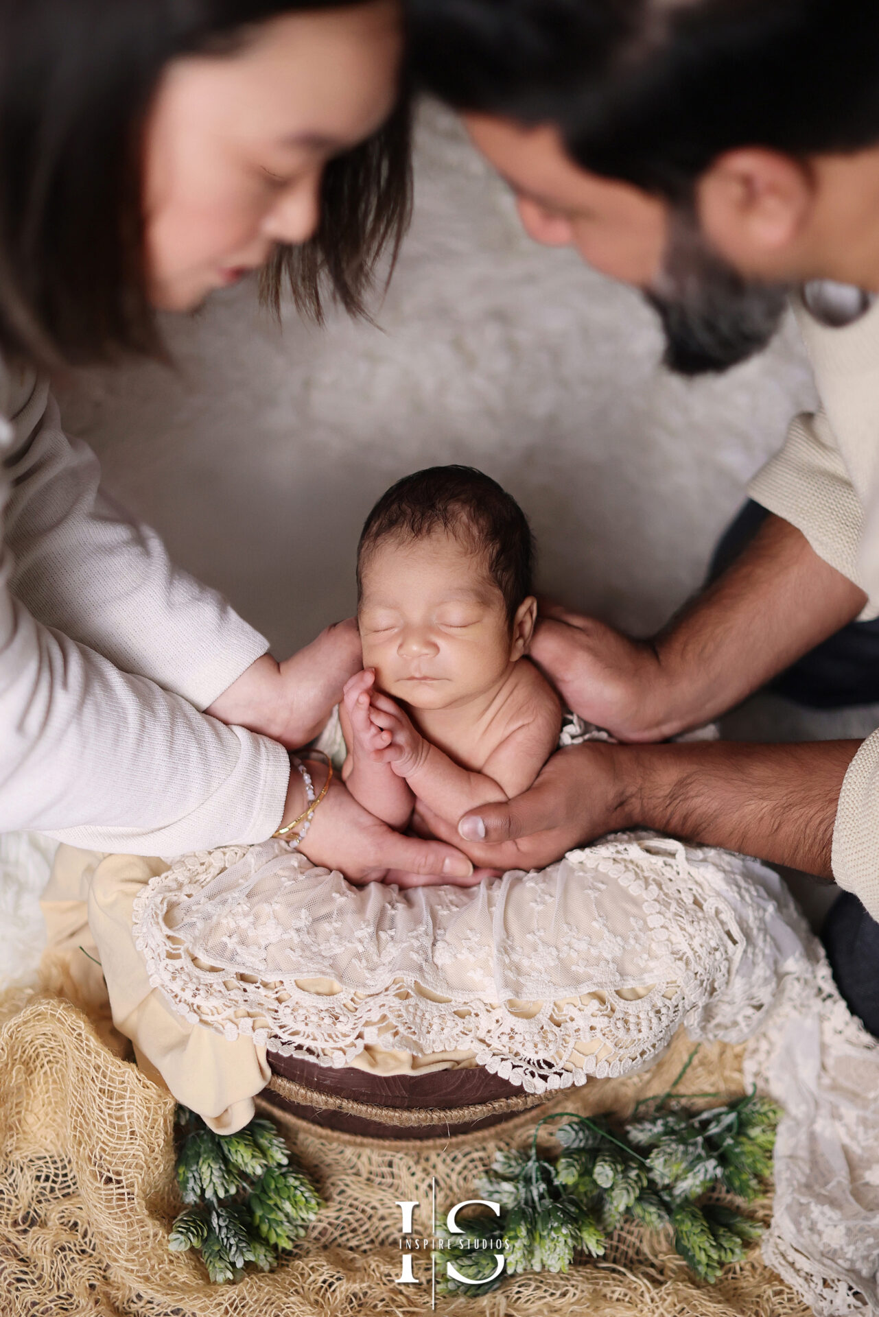 Soft and dreamy newborn photography by a female photographer in London.