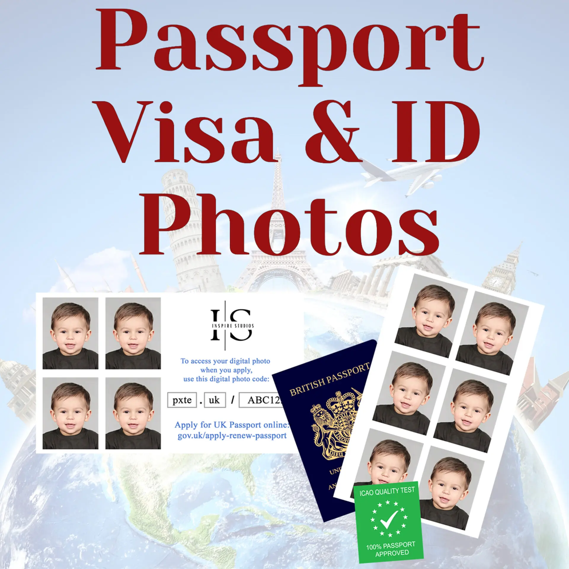 Passport Photos, Visa Photos, ID photos available at Inspire Studios in Walthamstow.