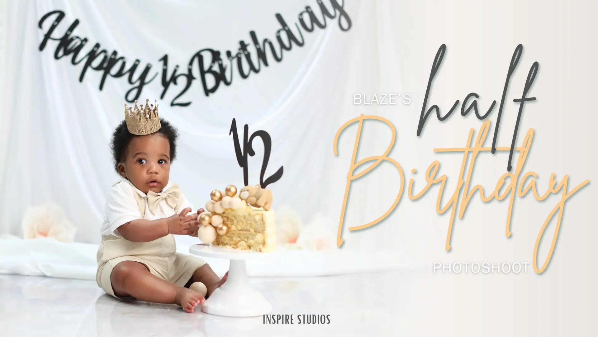 From maternity to newborn and now a half birthday photoshoot—capturing a baby’s journey at Inspire Studios, London.