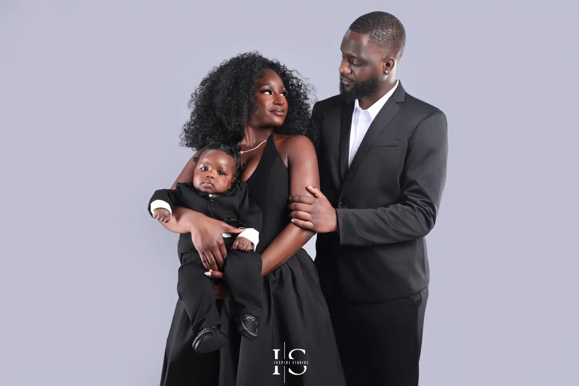 Professional family studio portrait taken in London