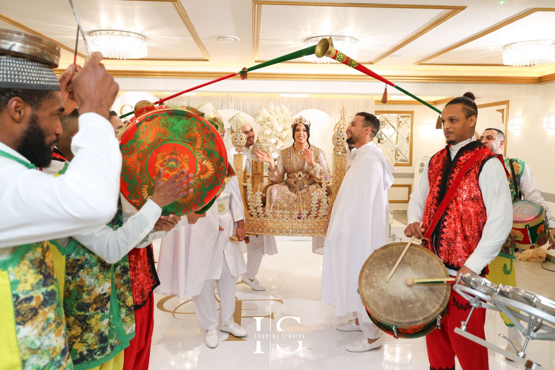 Moroccan wedding dance floor moment by female photographer