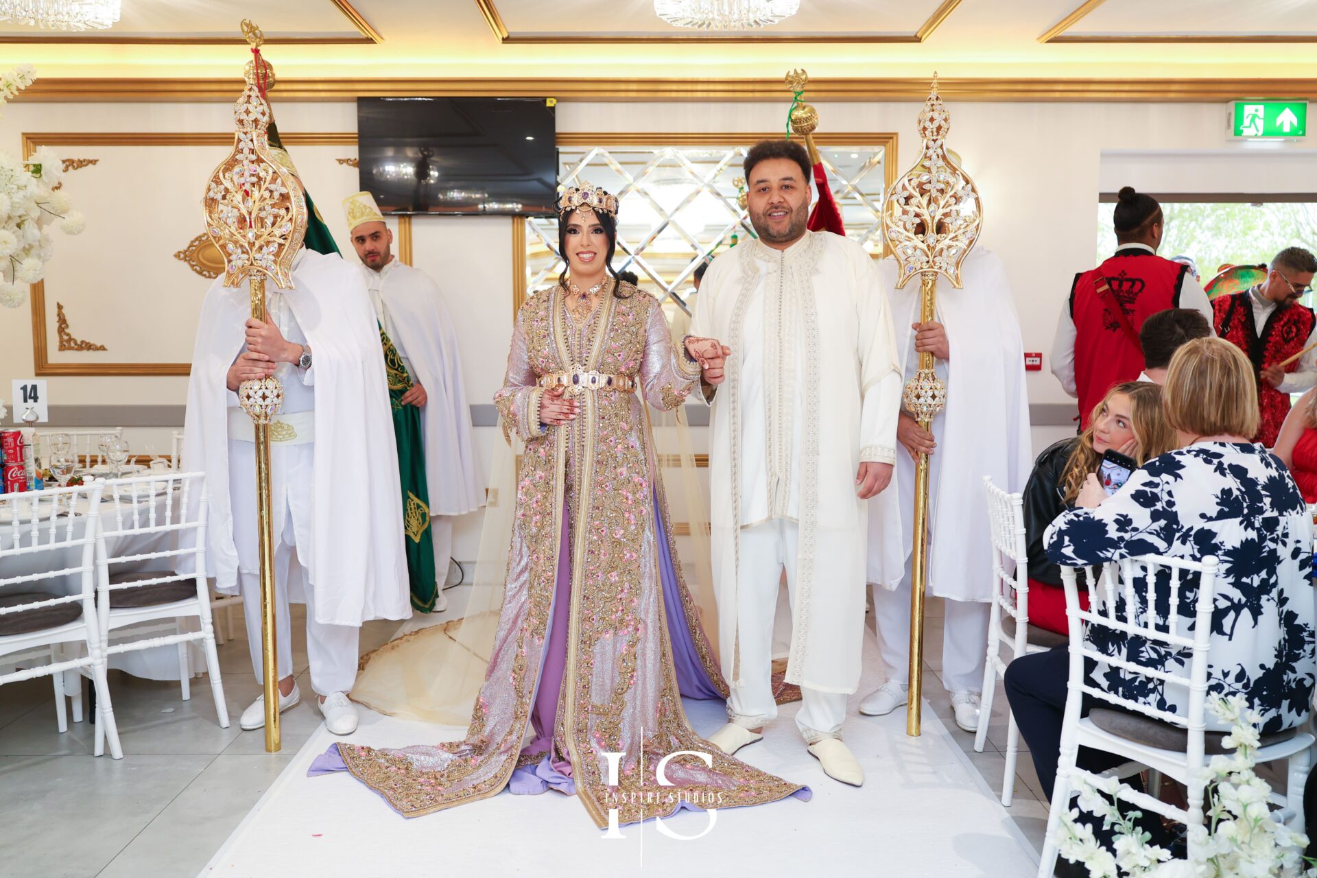 Bride's caftan details by a female Moroccan wedding photographer