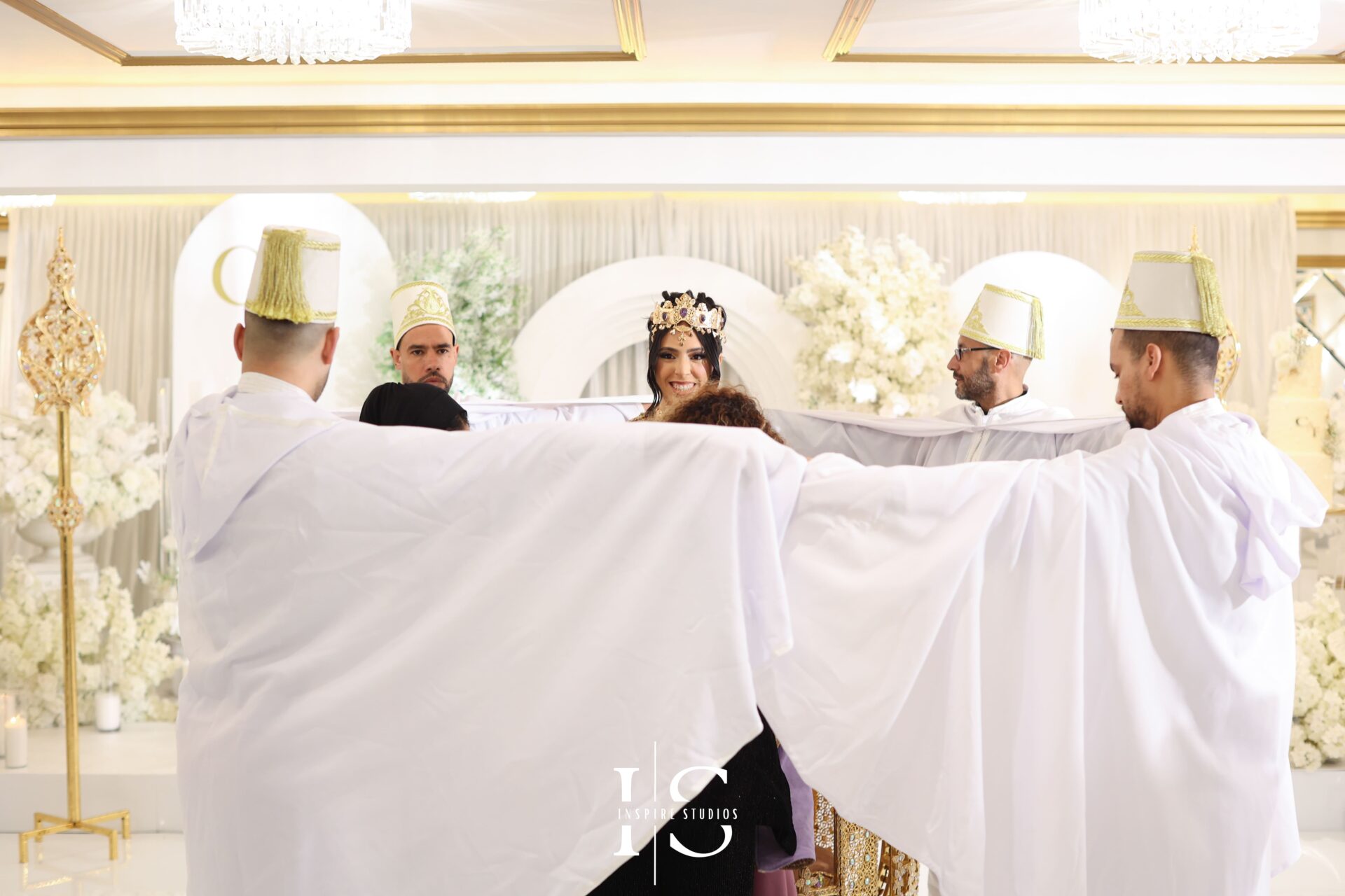 Female photographer captures bride's emotional moment