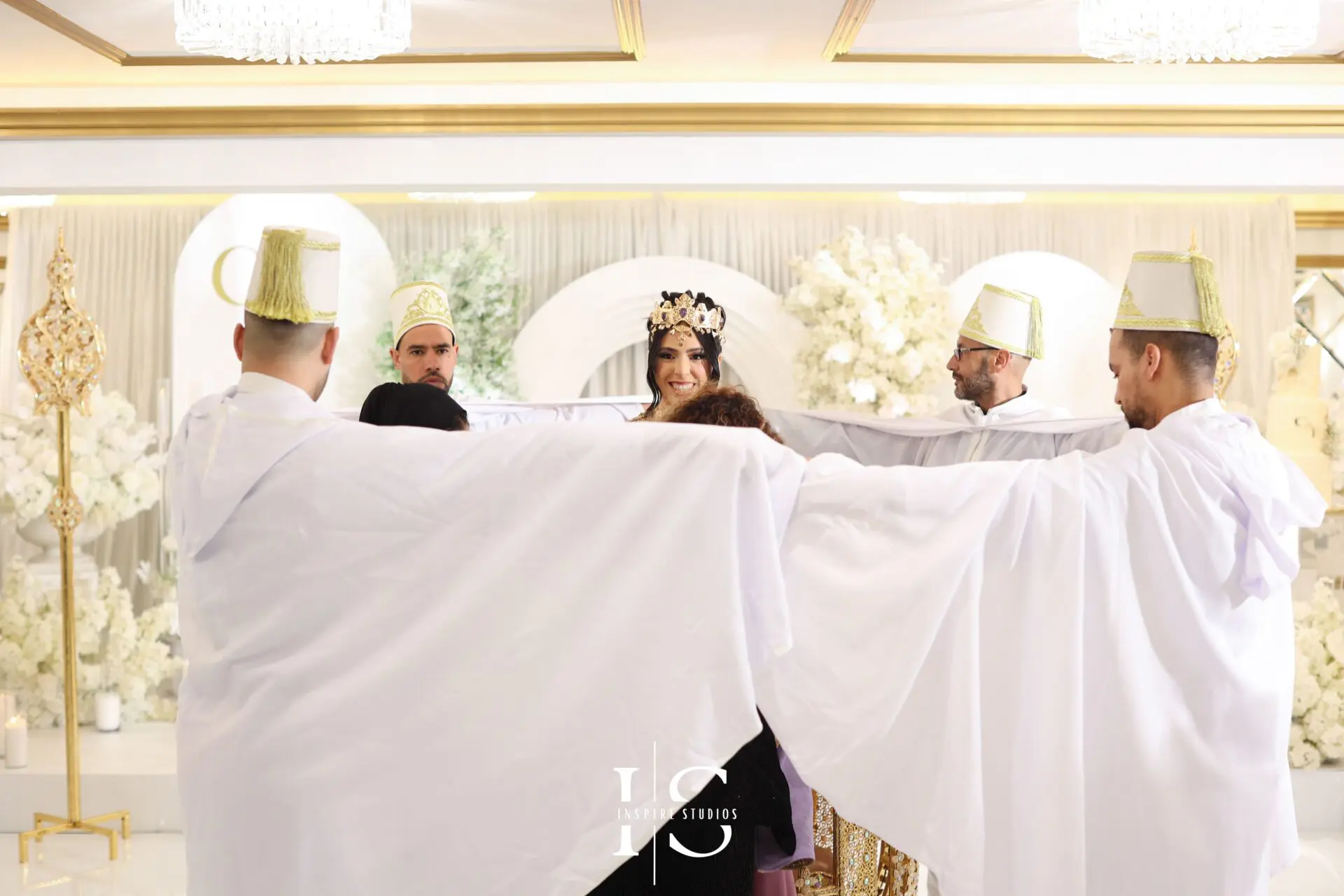 Female photographer captures bride's emotional moment