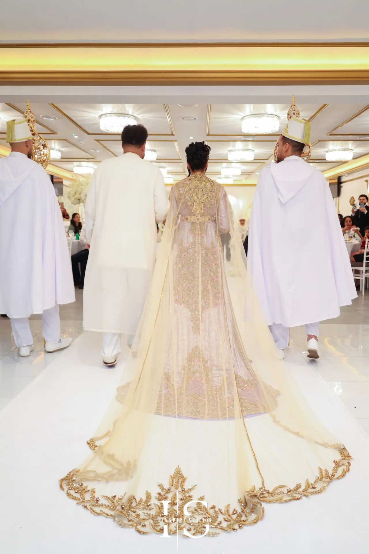 Bride's second outfit change at Moroccan wedding
