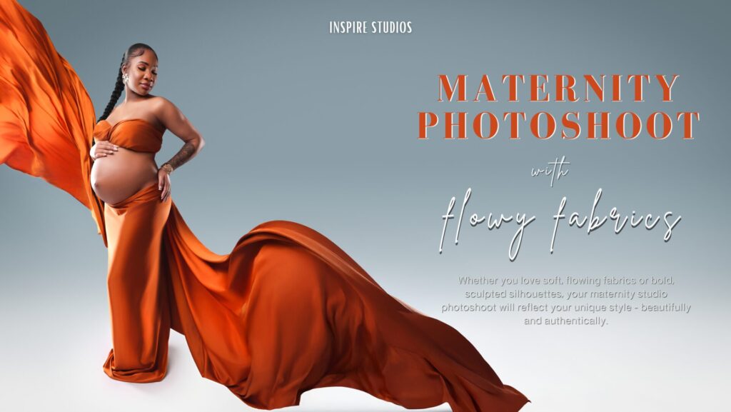 Maternity Photoshoot With Flowy Fabrics