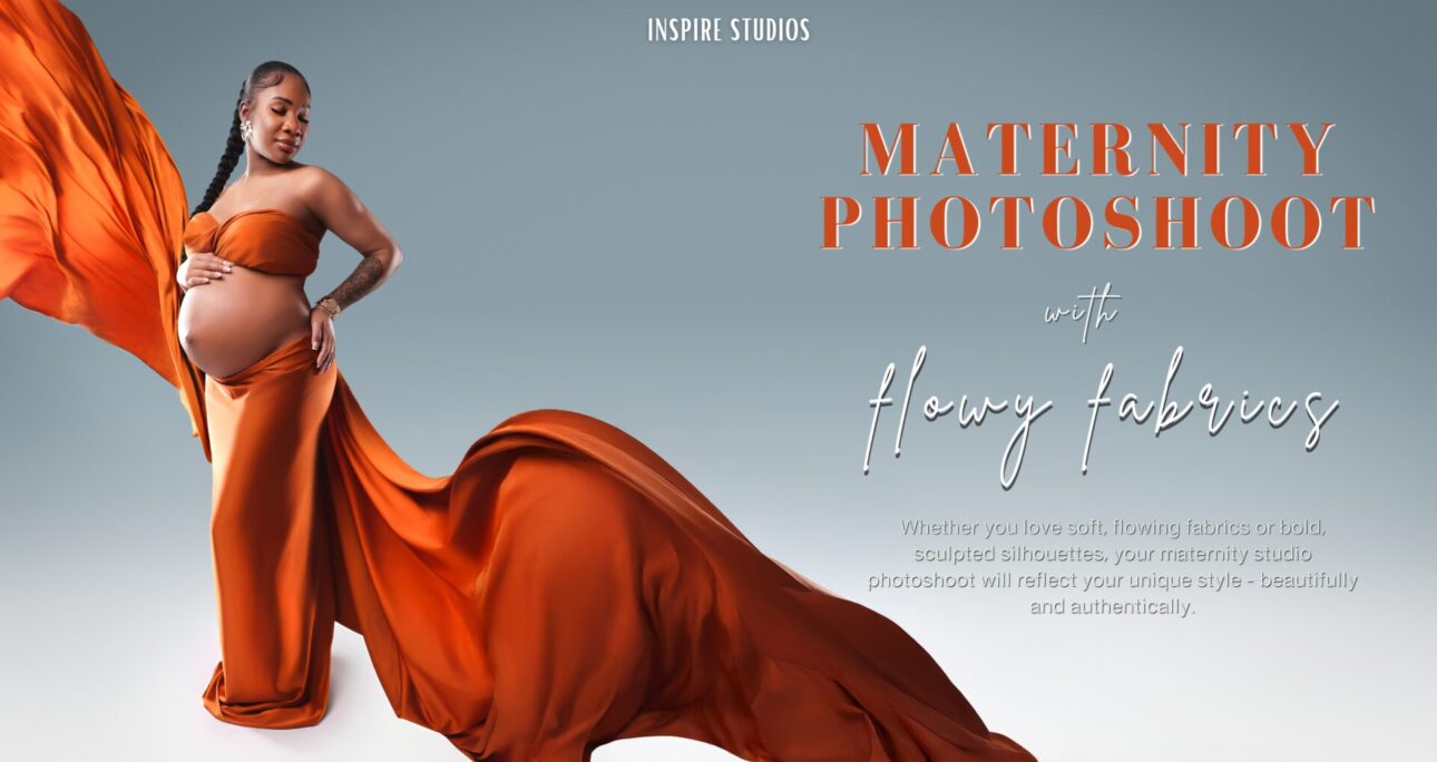 Maternity Photoshoot With Flowy Fabrics