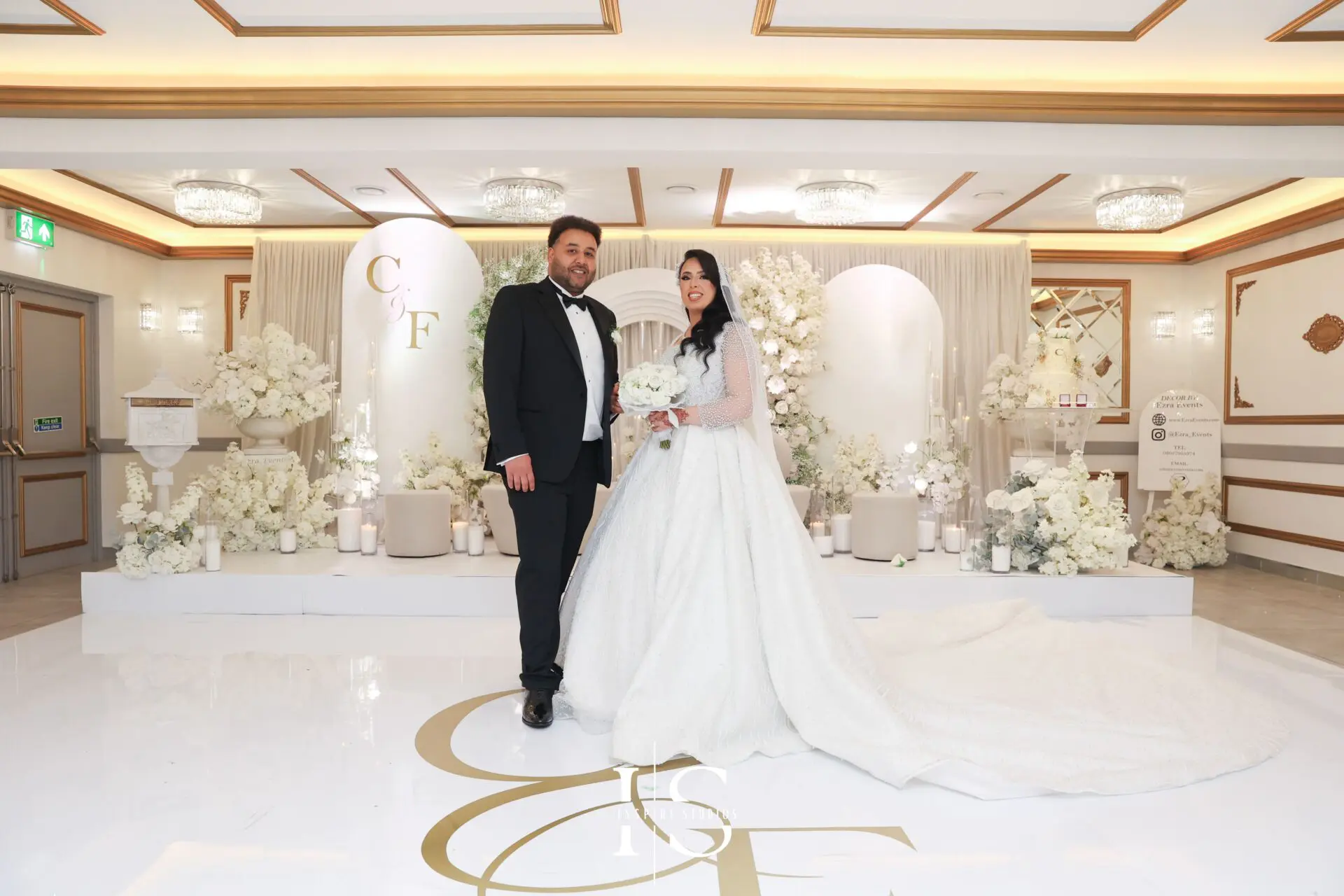 Moroccan groom in white jabador at London wedding