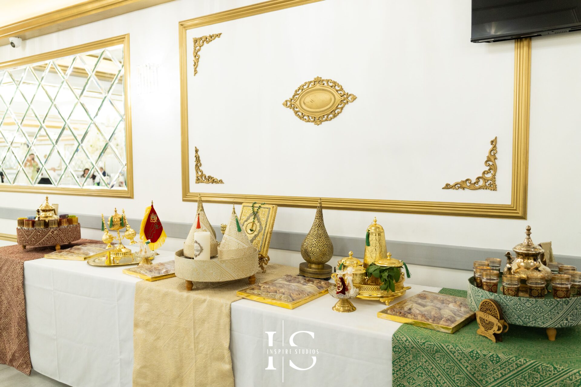 Moroccan sweets table at London wedding