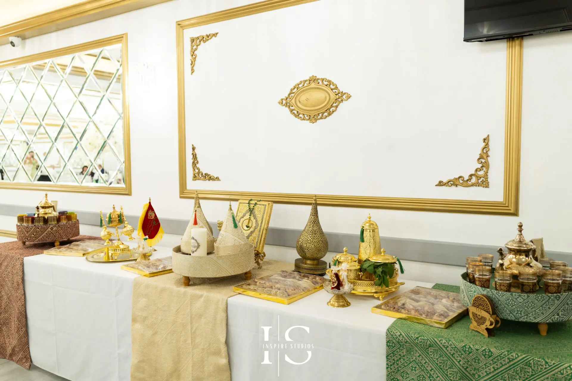 Moroccan sweets table at London wedding