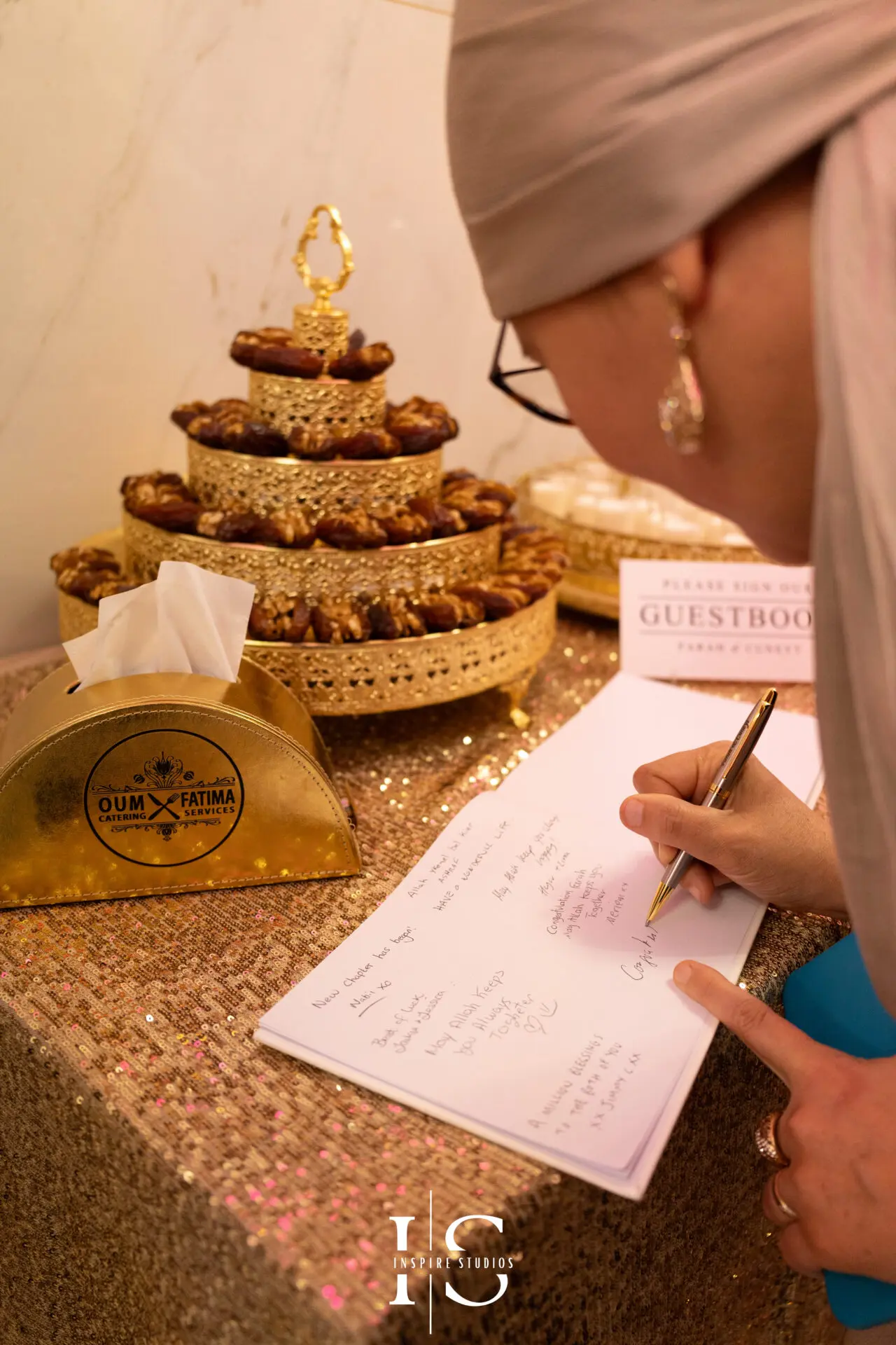 Moroccan wedding henna ceremony close-up