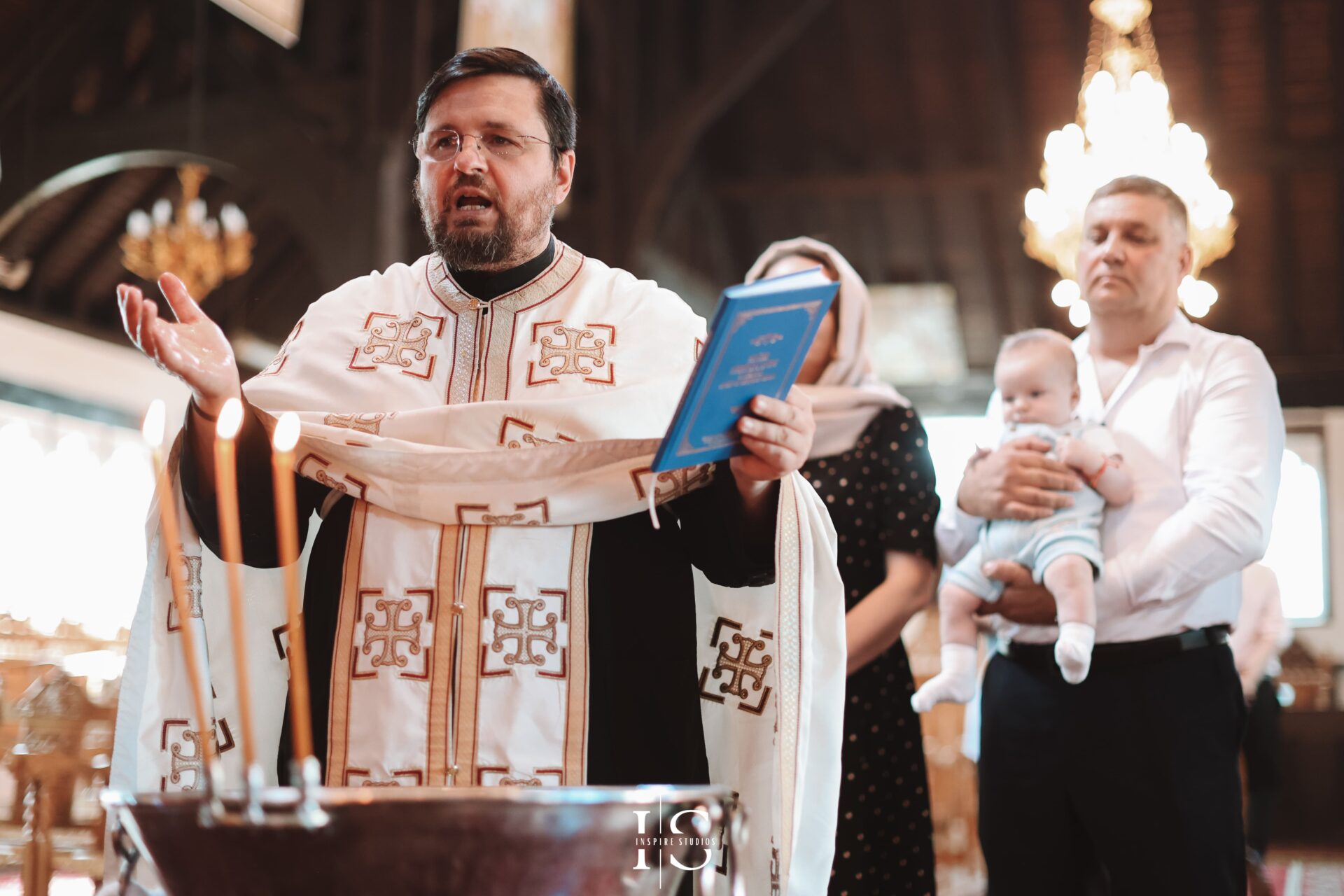Emotional family moments during a christening captured in London
