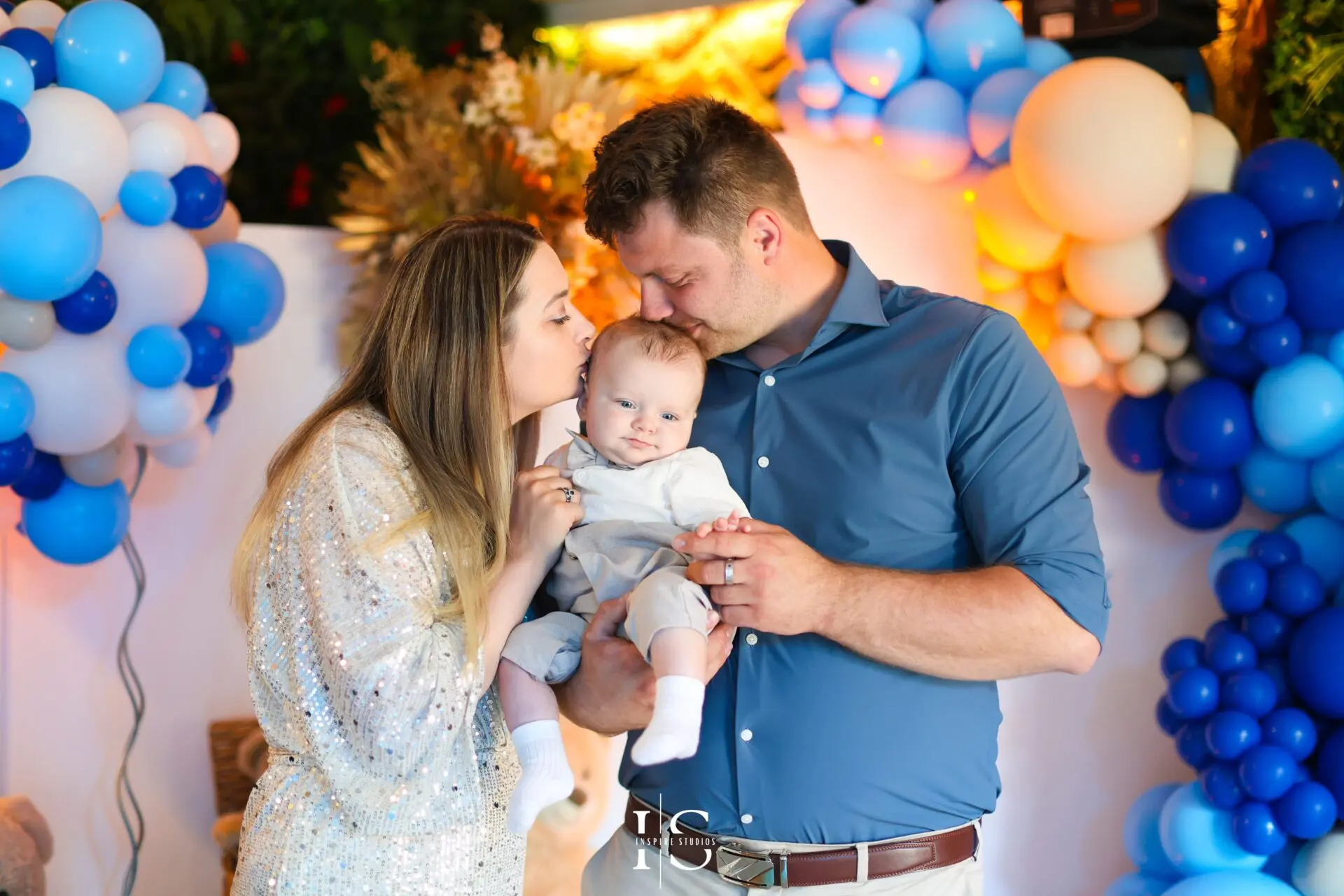 Family christening portraits taken in London by expert photographer