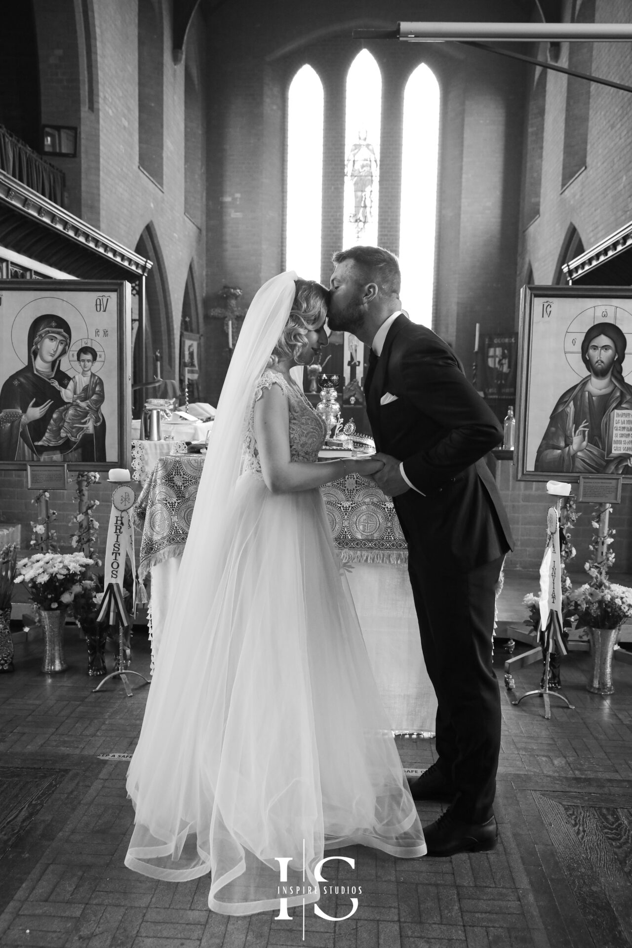Documentary-style wedding photo in London