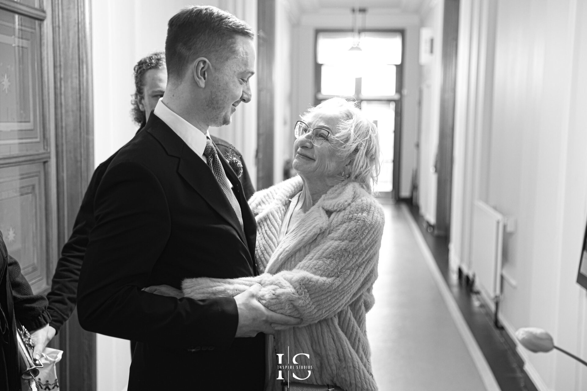 Guests exchanging greetings before the ceremony