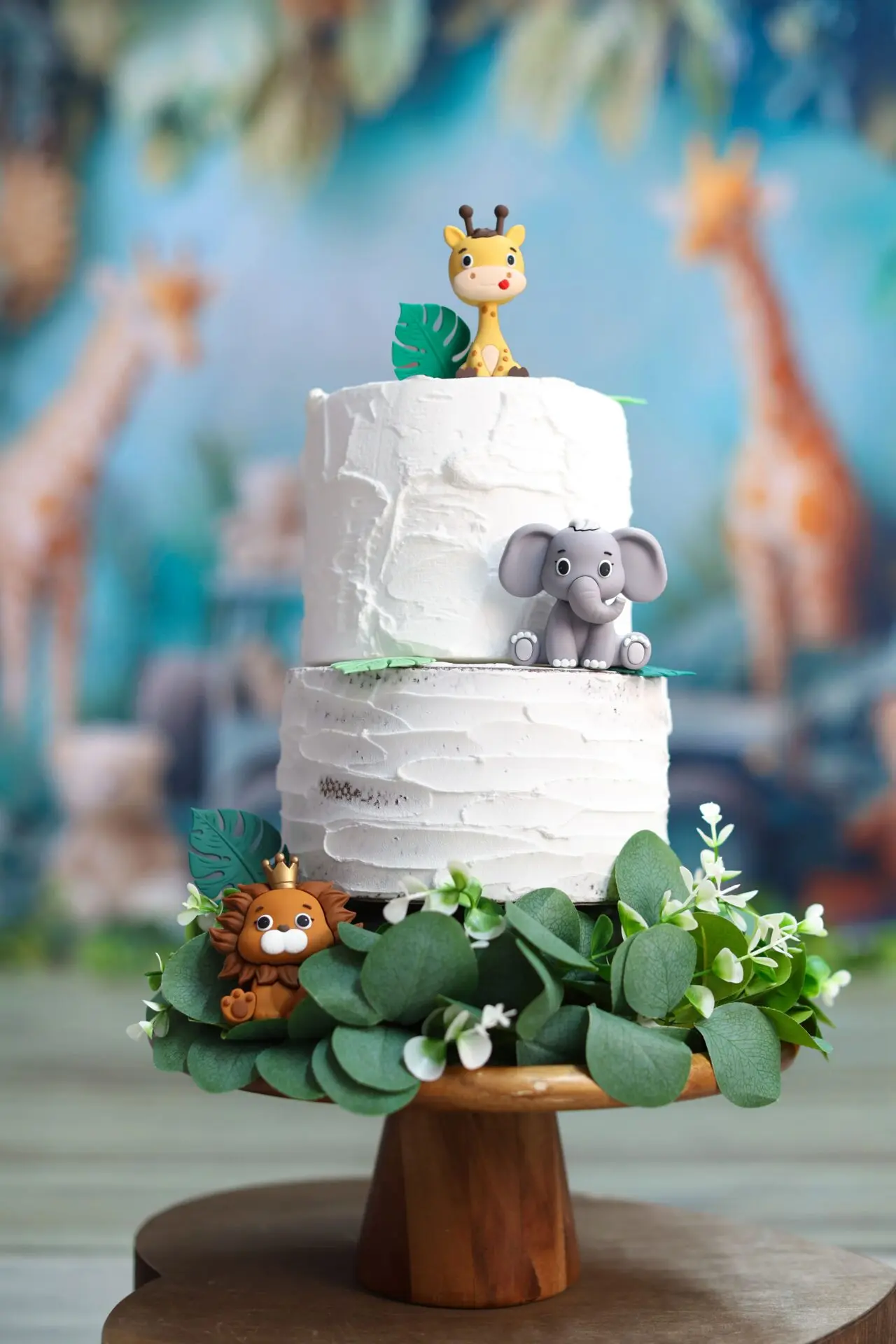Colorful dummy birthday cake designed for children’s photo sessions