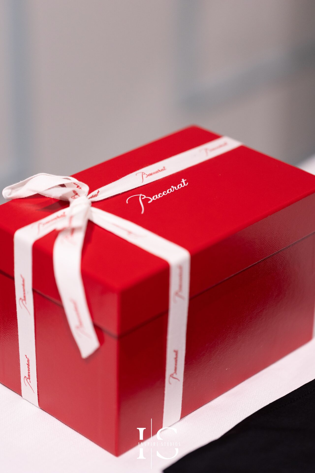 Luxury birthday gift box styled with florals at Neill Strain Mayfair boutique.