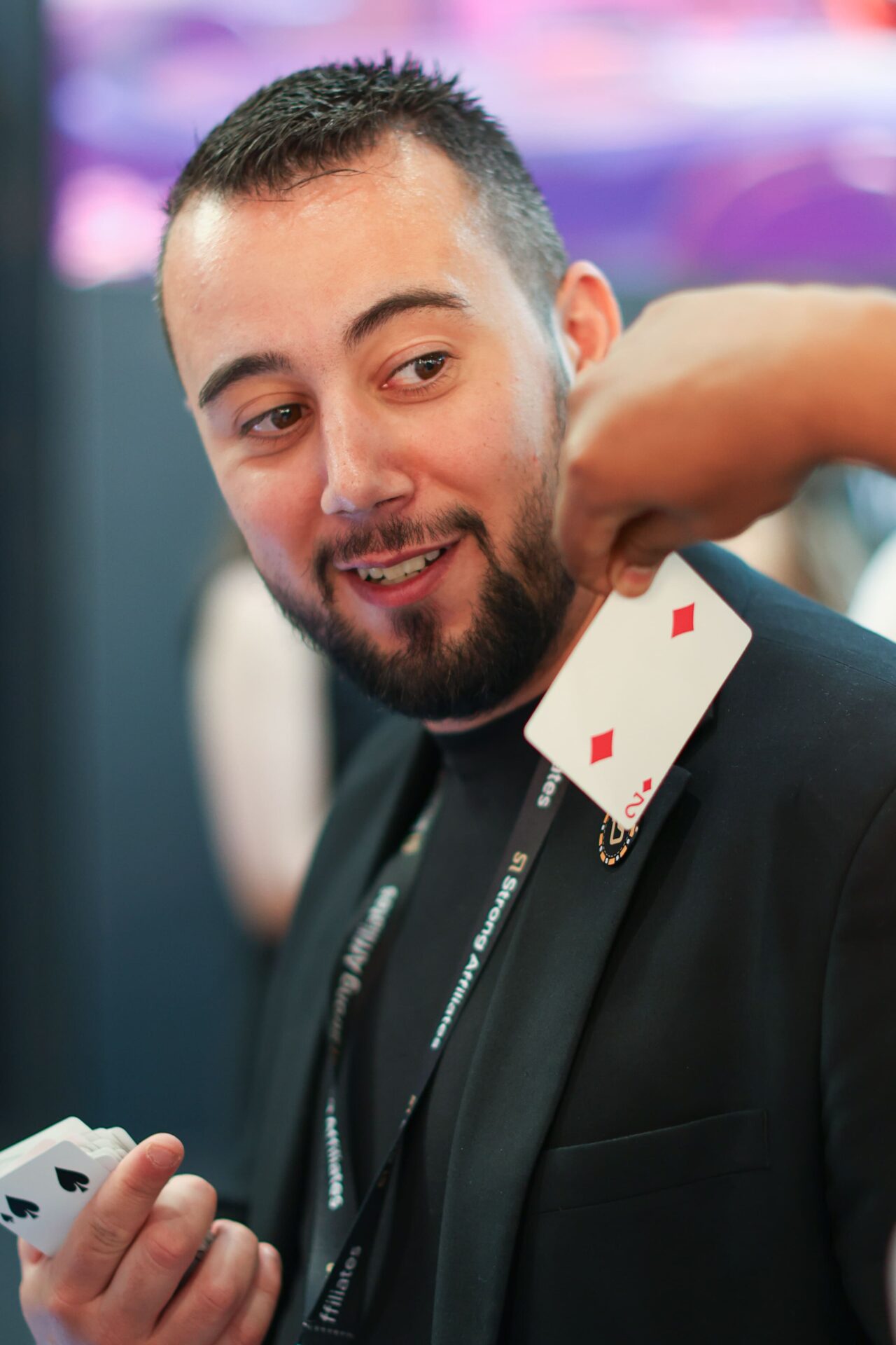 Inspire Studios photographing Gwilym the Magician performing at a corporate event in London