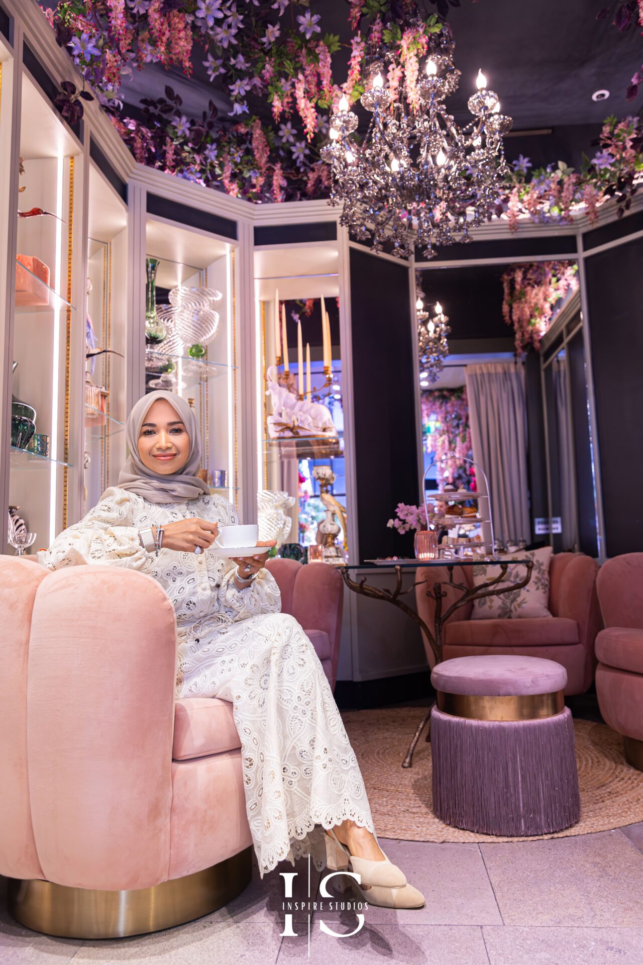 Elegant birthday portrait of Naja in Mayfair, London.