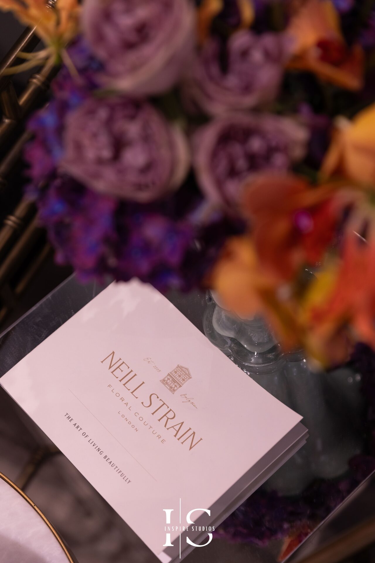 Luxury event decor by Neill Strain Floral Couture in Mayfair, London.