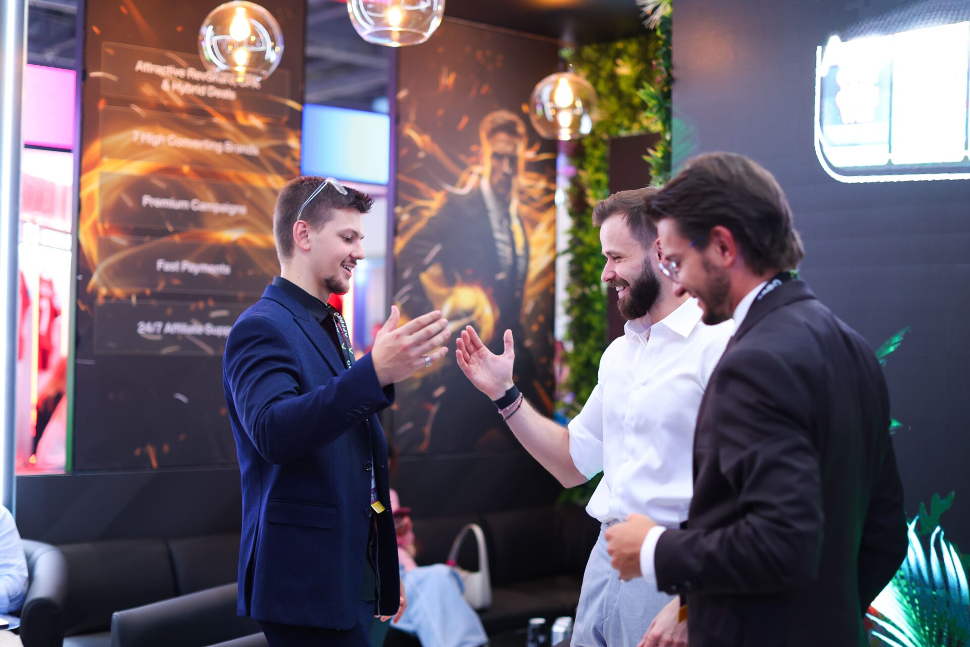 Professional photographer documenting a corporate networking event