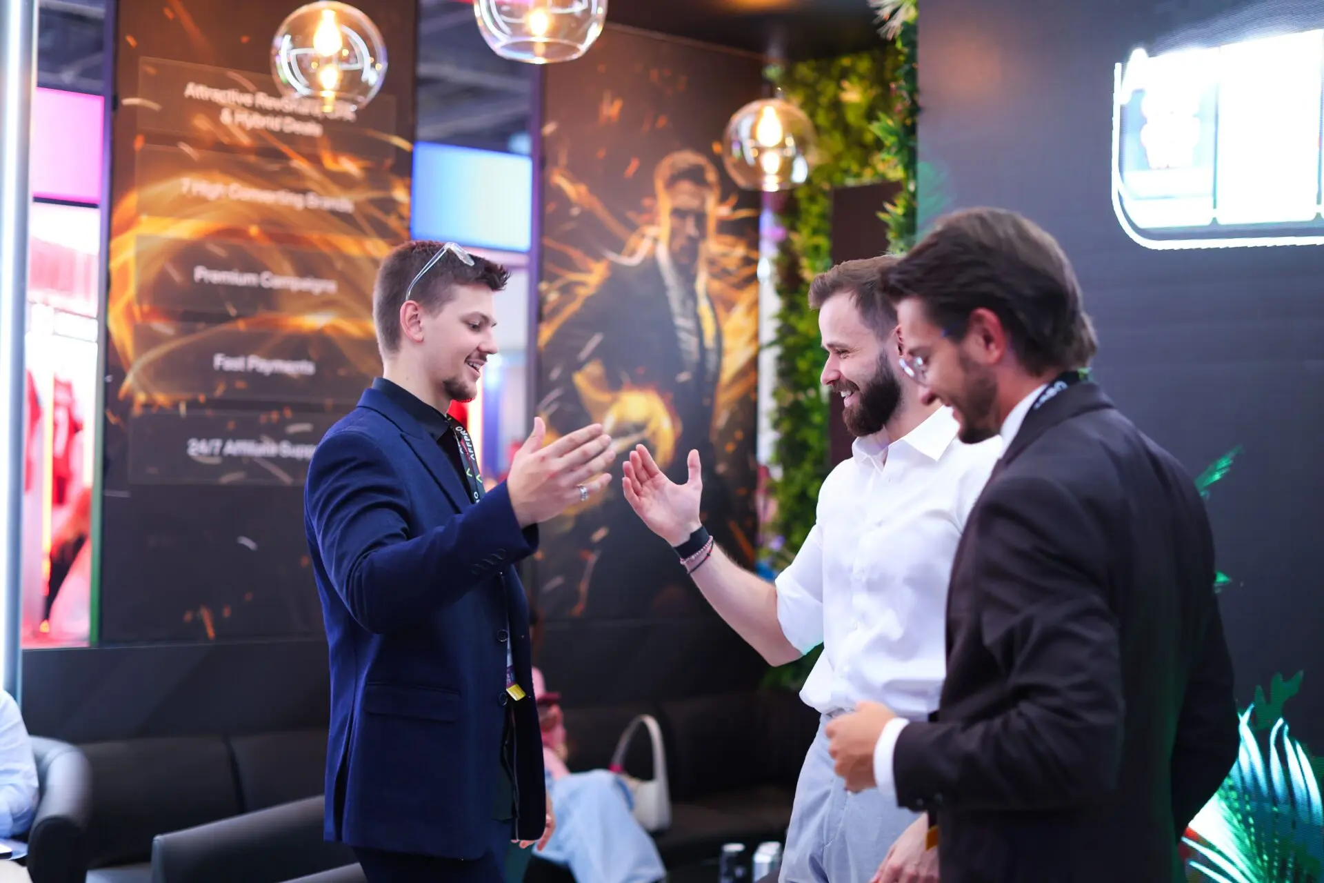 Professional photographer documenting a corporate networking event