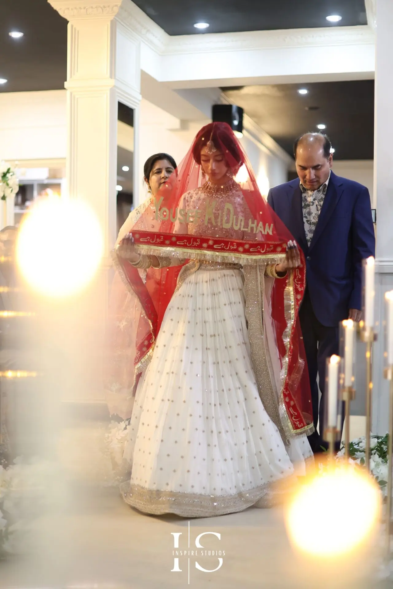 Bride’s entrance with family – Nikkah wedding Ilford