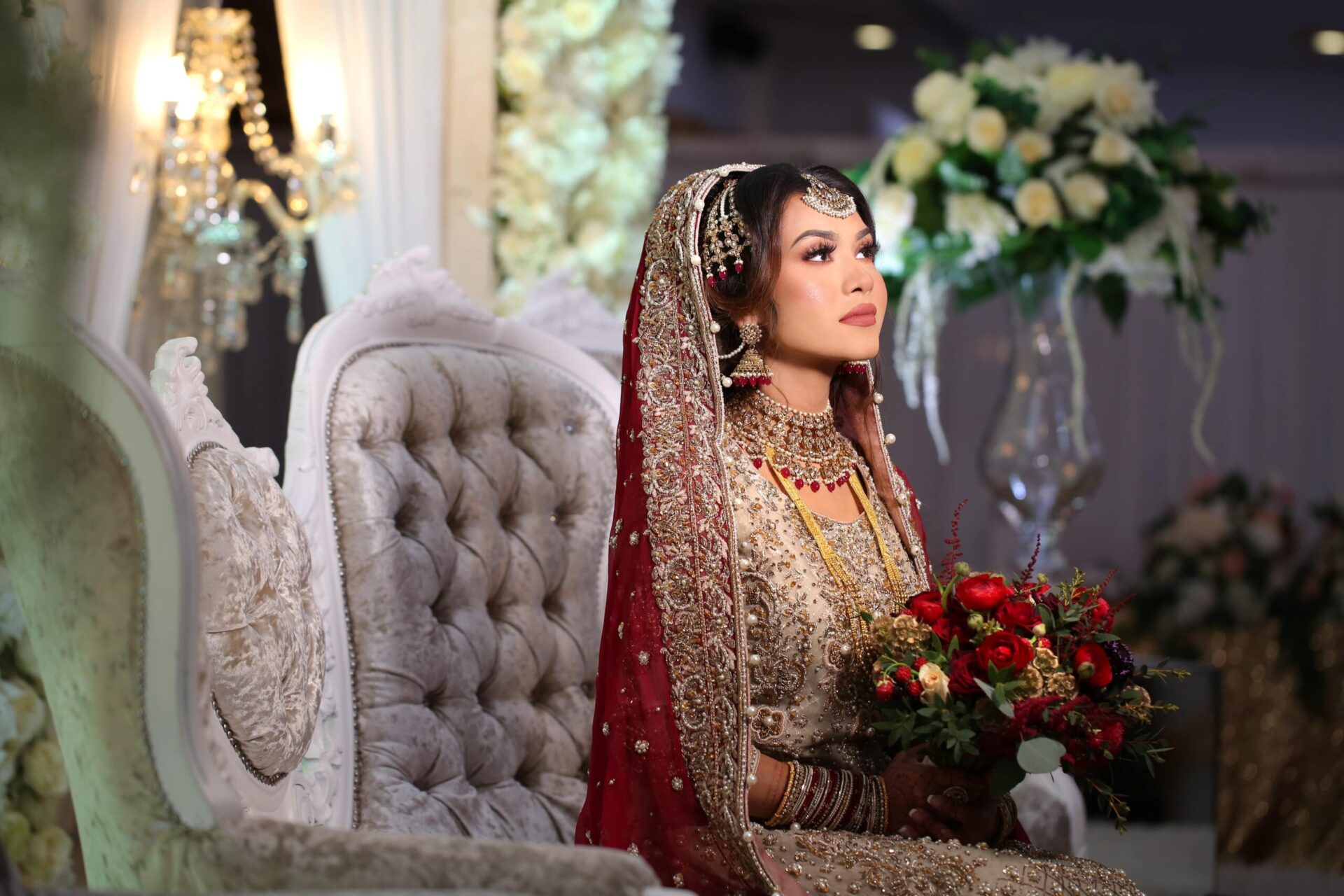 Female photographer documenting a Muslim wedding