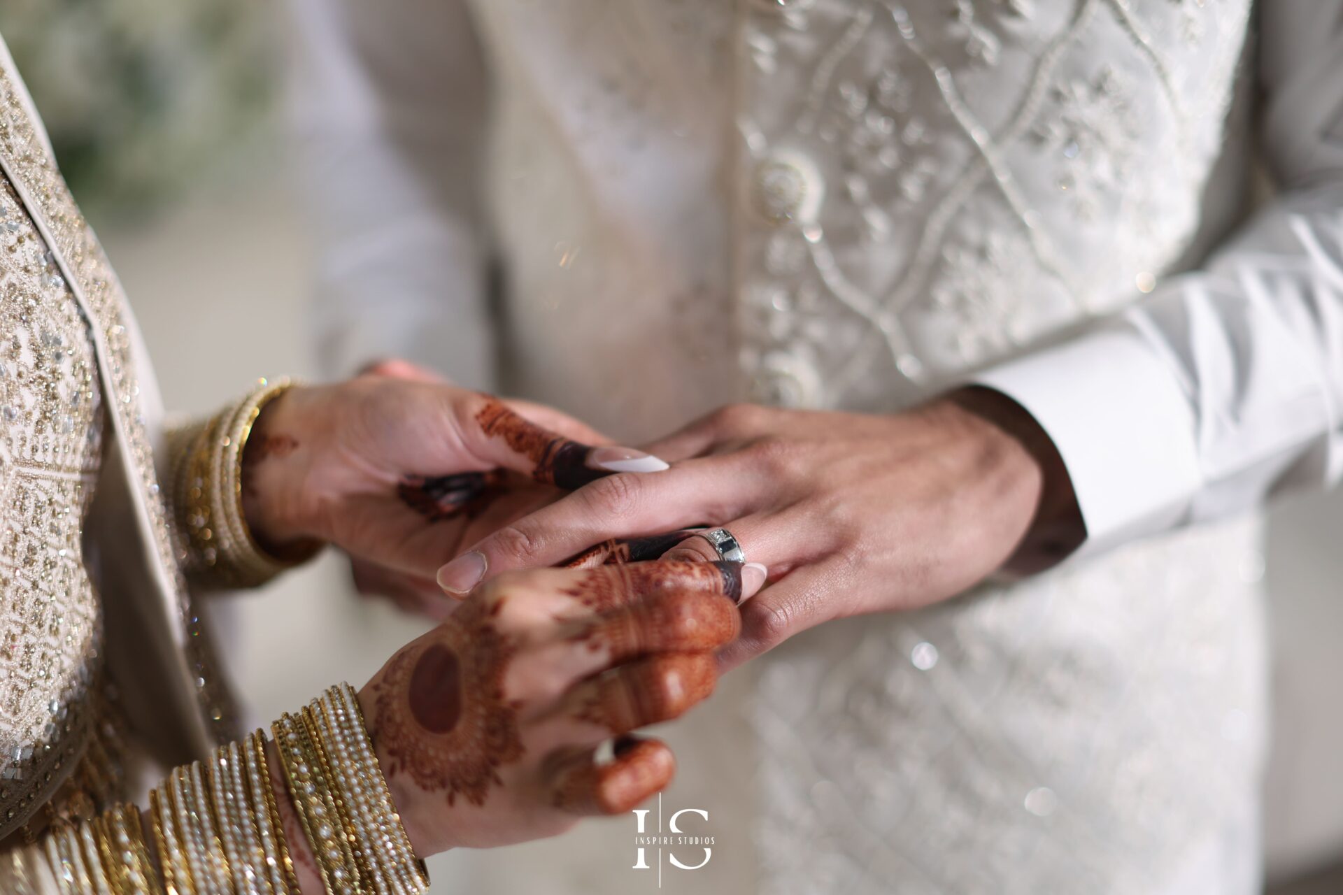 Ring exchange moment at Nikkah – captured by female photographer