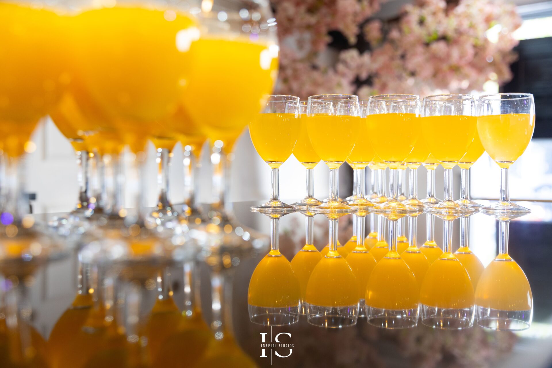 Drinks table at Nikkah wedding venue in Ilford