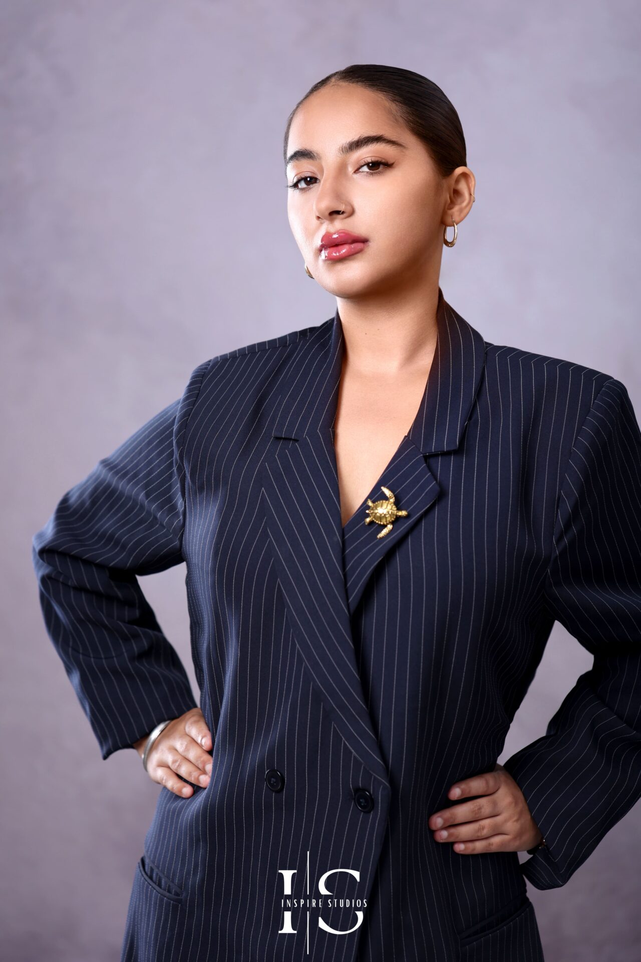 Modern business headshot of a woman in London studio