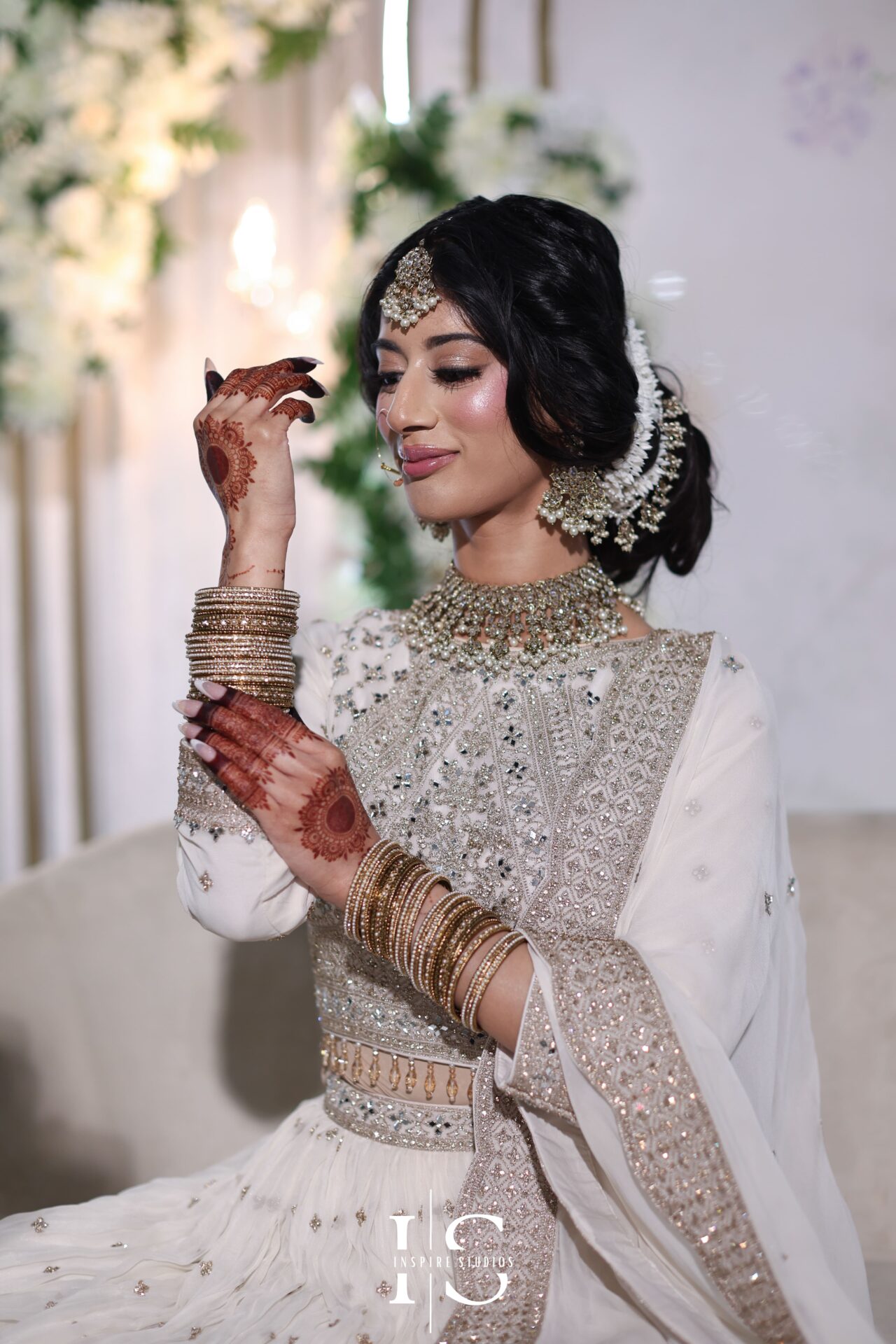Portrait of Nikkah bride in Ilford – captured by female wedding photographer