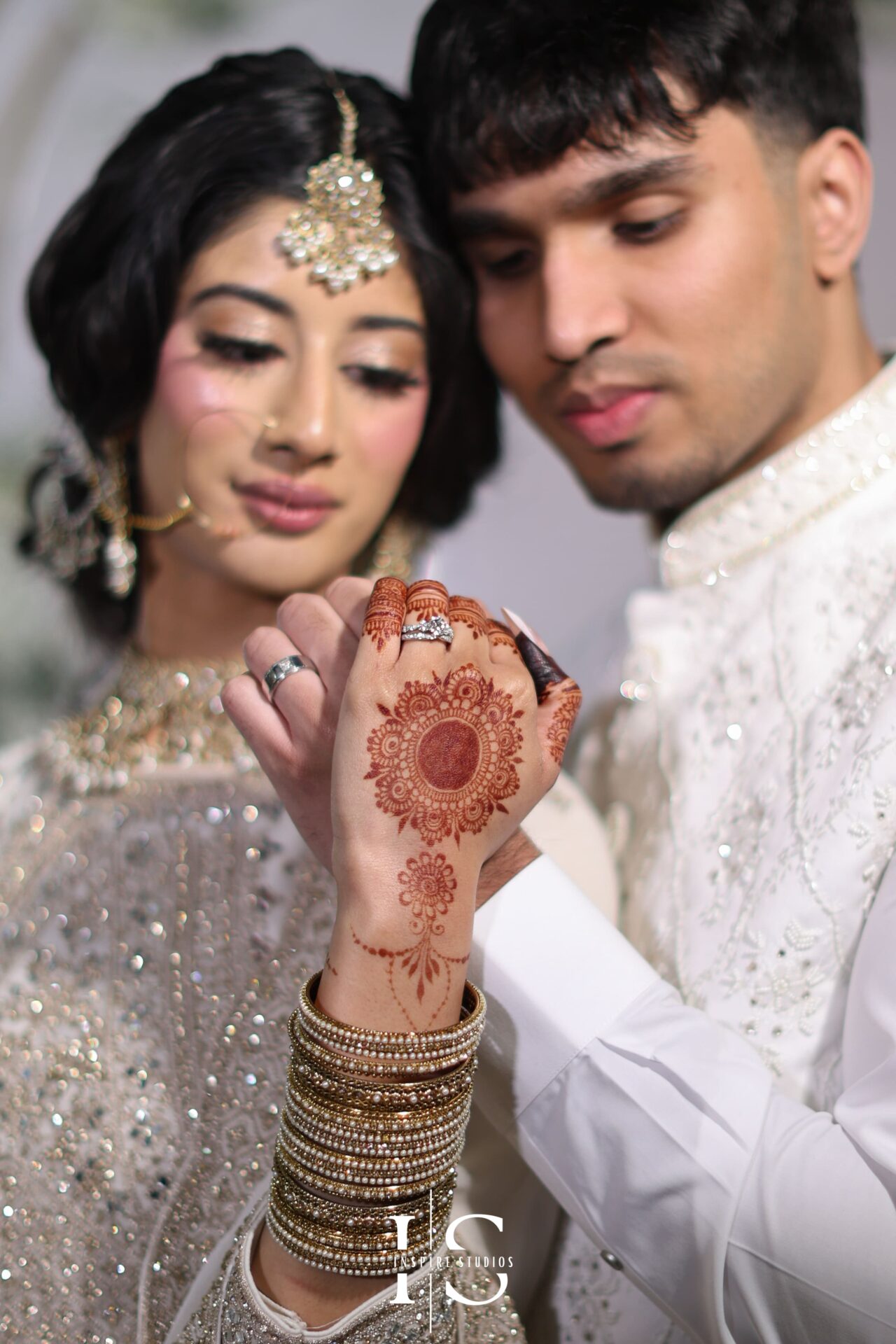 Close-up of Nikkah couple – female wedding photographer London
