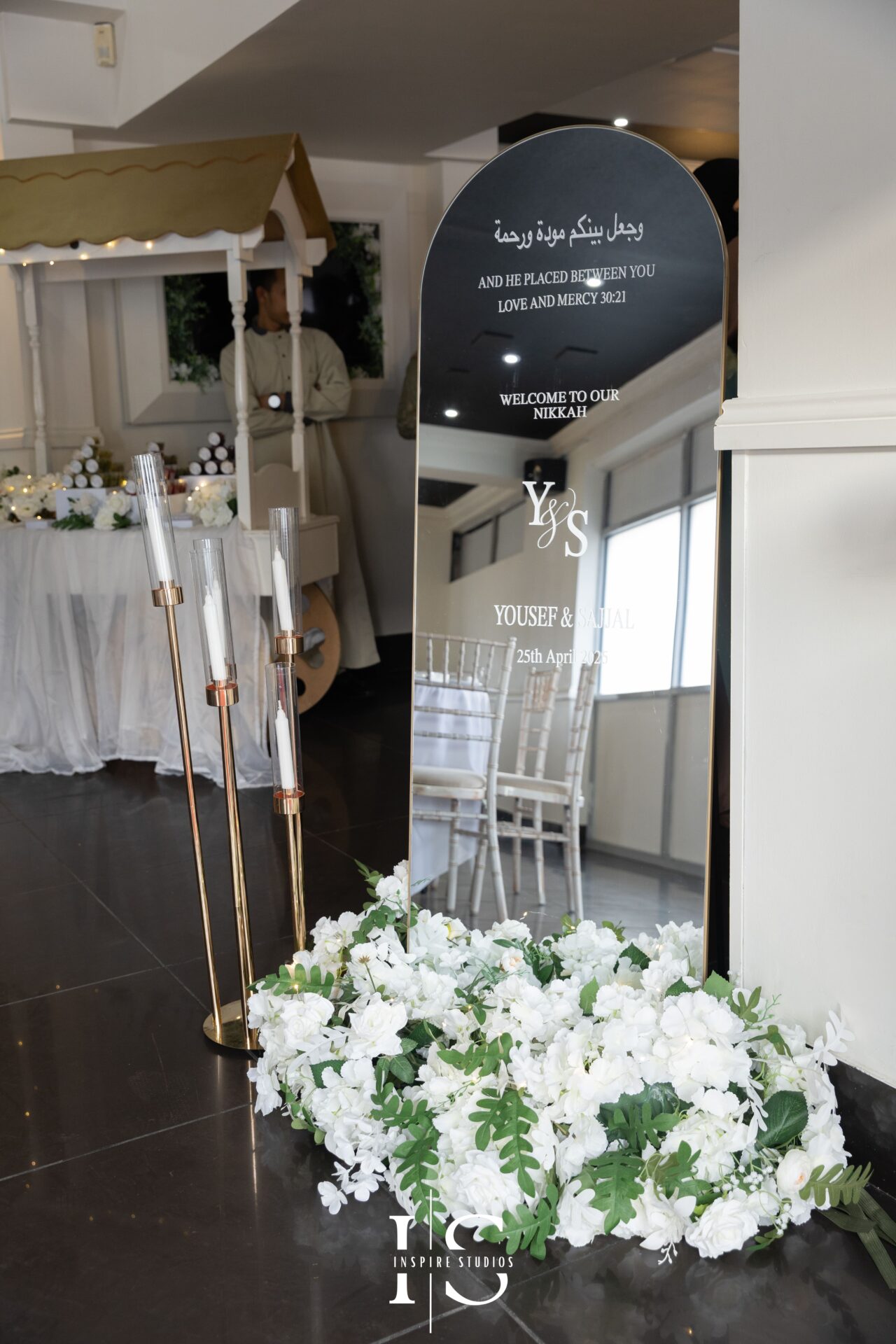 Wedding decor for Nikkah ceremony – Ilford female photographer