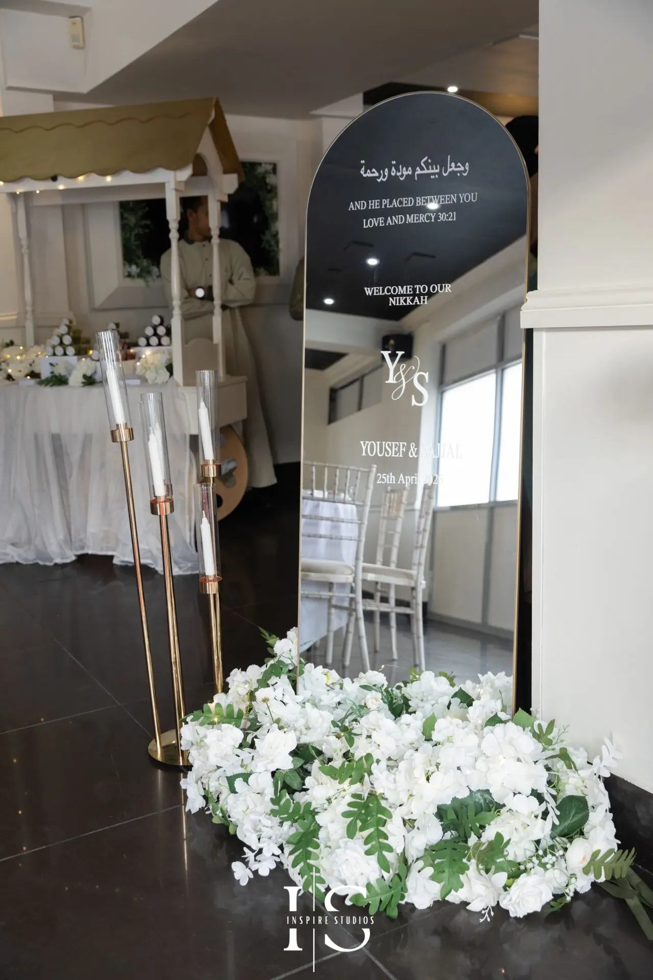 Wedding decor for Nikkah ceremony – Ilford female photographer