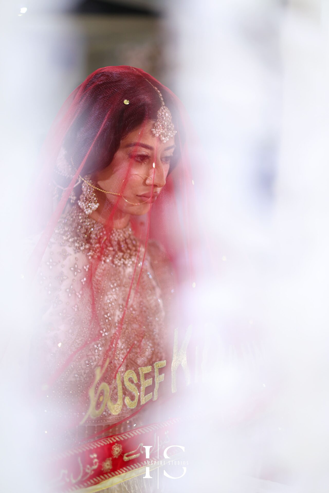 Bride portrait during Nikkah ceremony by female photographer London