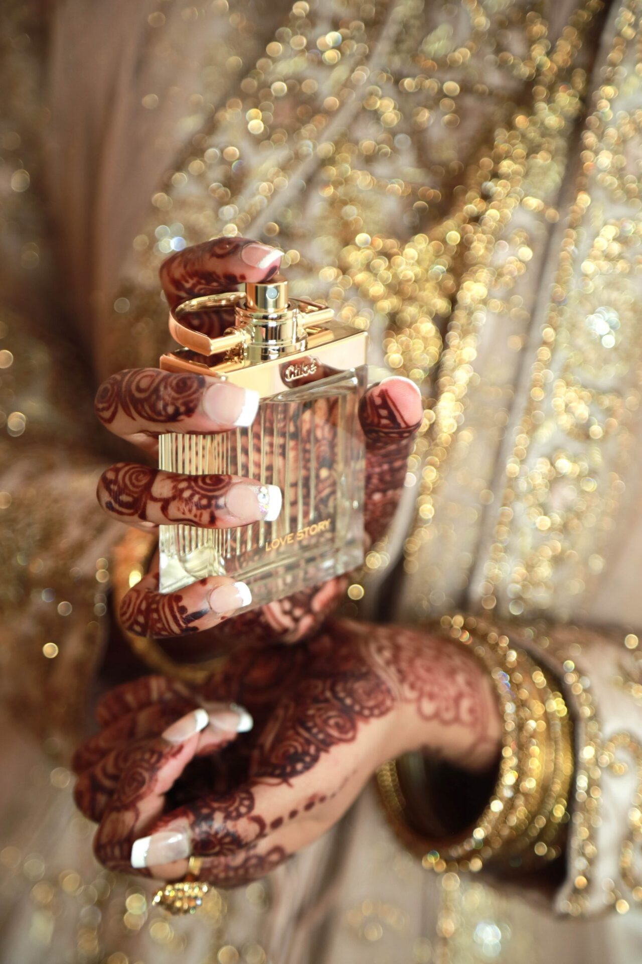 Close-up of bridal accessories before the wedding