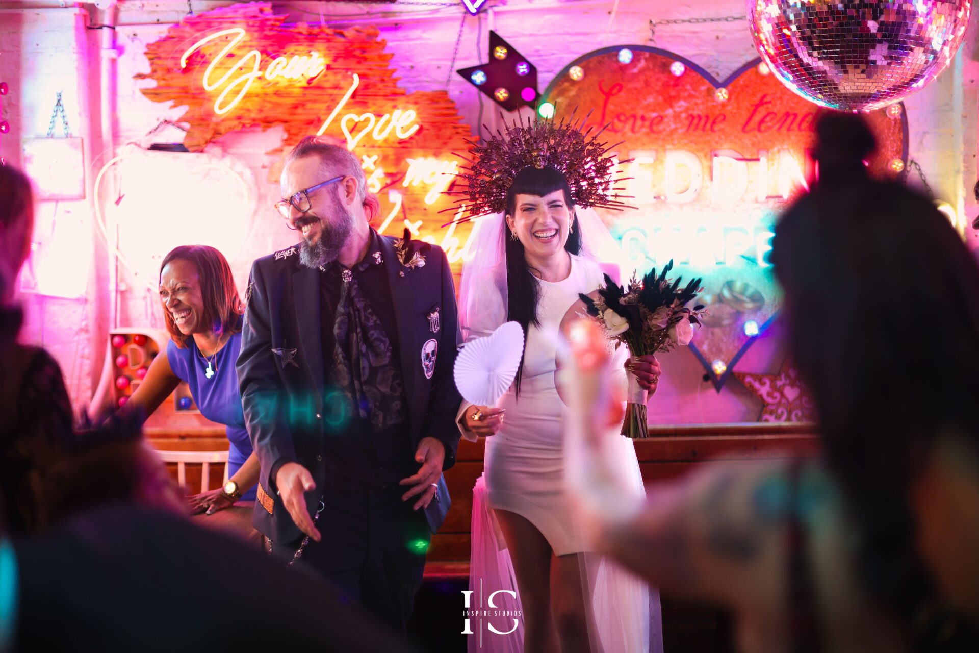 Registry wedding ceremony photography at Gods Own Junkyard punk venue Walthamstow