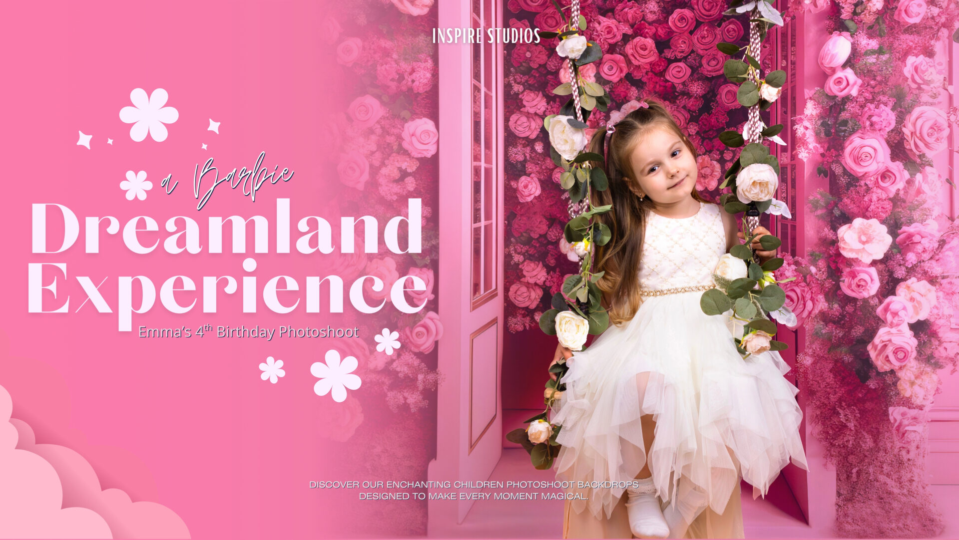 Photographying children enjoying a Barbie-themed studio photography session in London