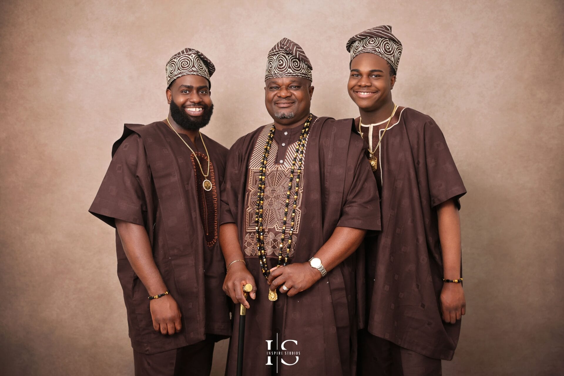 African family celebration portrait captured in a London studio